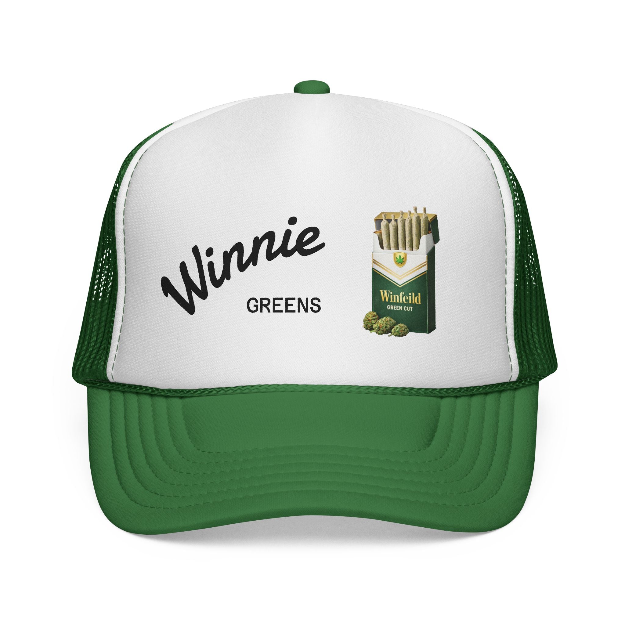 Trucker Cap — "Winnie Greens" Vintage Cigarette Pack Design