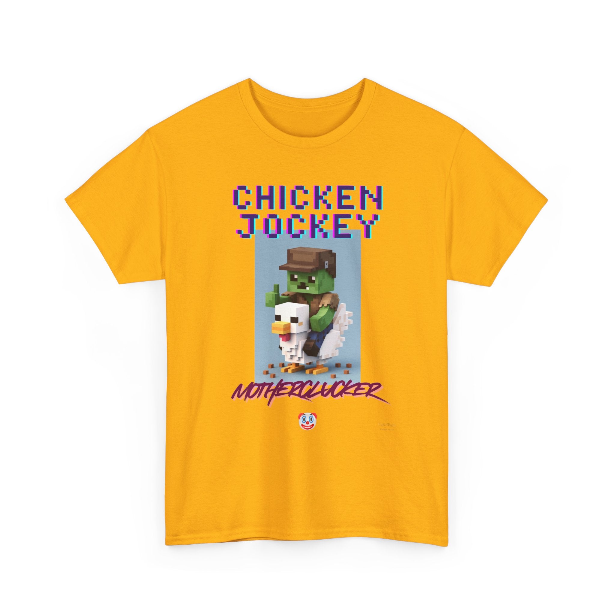 Chicken Jockey Motherclucker T-Shirt – Funny Minecraft Parody Gamer Tee