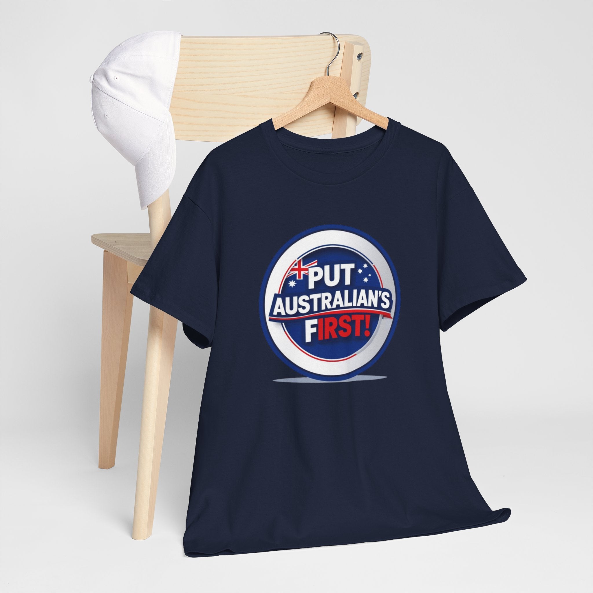 Put Australians First T-Shirt — Patriotic Australia Vote Tee