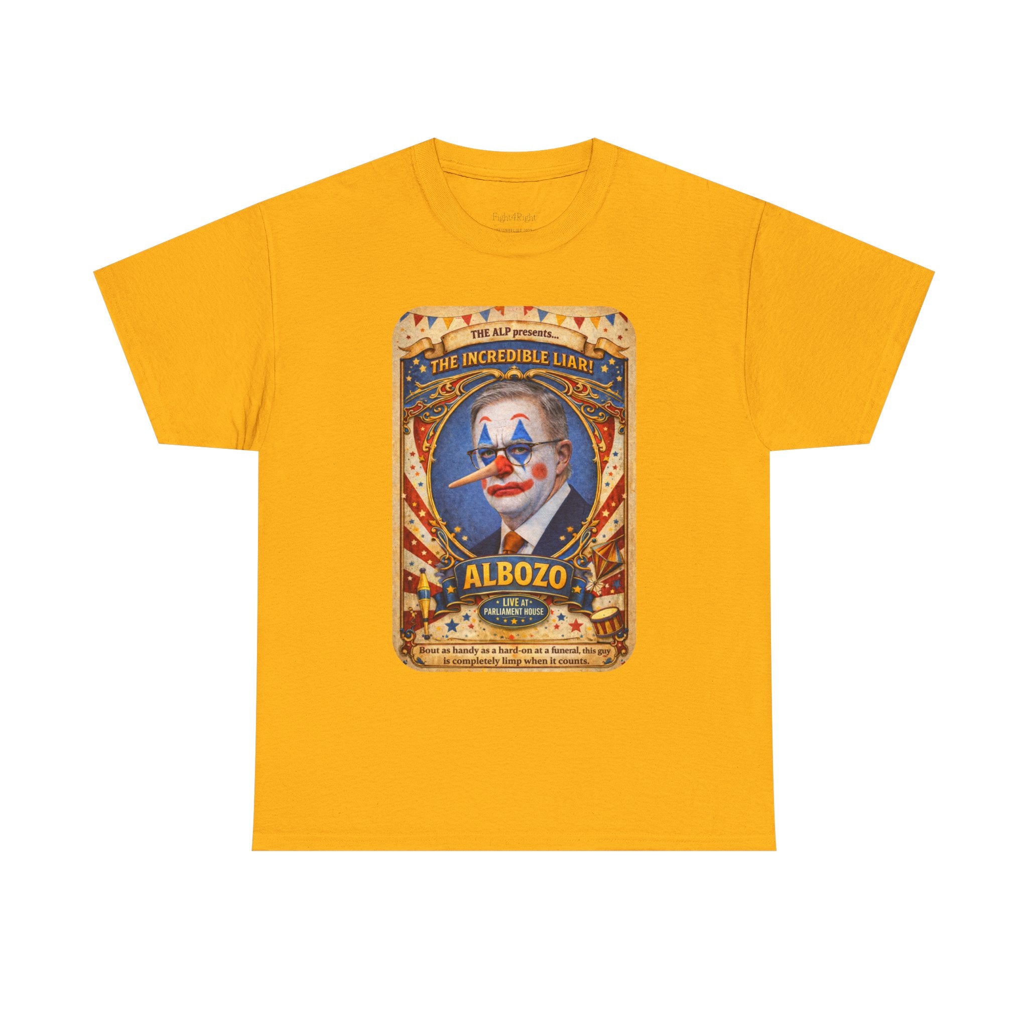 ALBOZO The incredible liar! Political satire tee