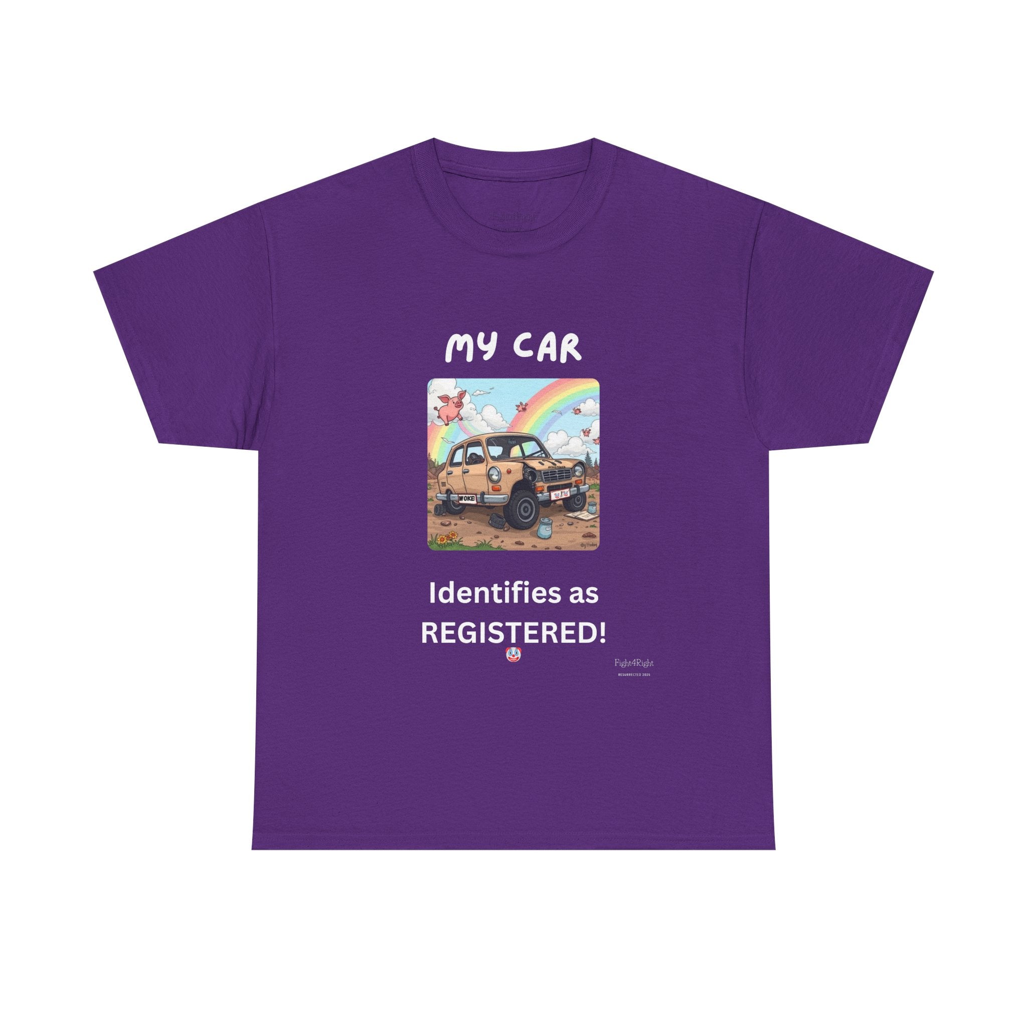 My Car Identifies As Registered – Funny Car Humor Tee