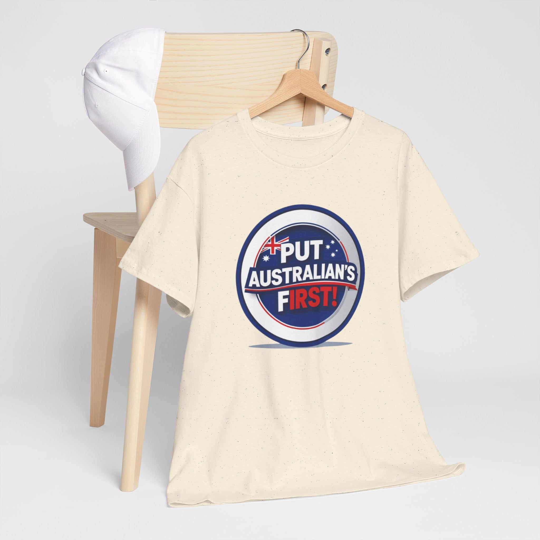 Put Australians First T-Shirt — Patriotic Australia Vote Tee