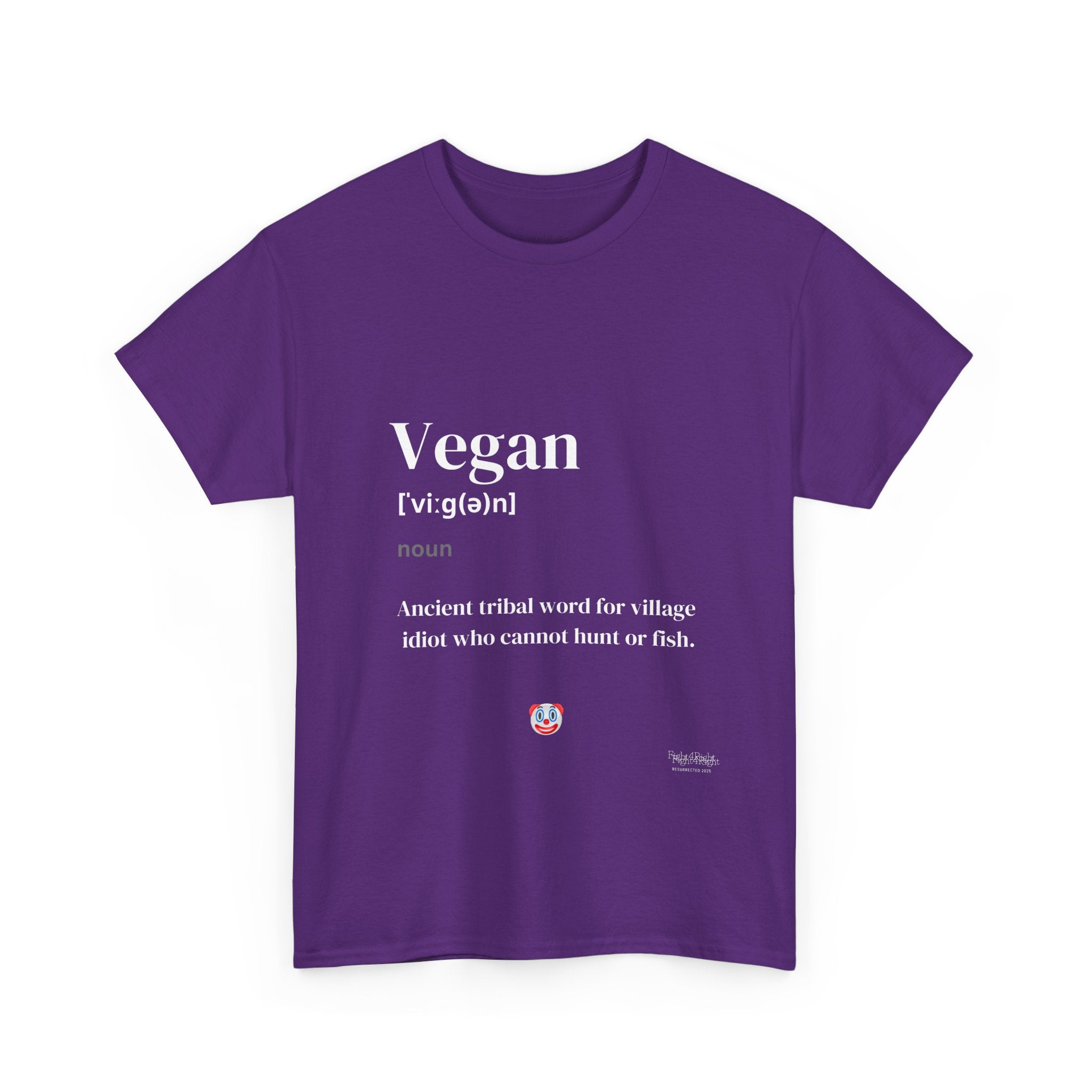 Vegan: Ancient Tribal Word – Funny Carnivore Satire T-Shirt