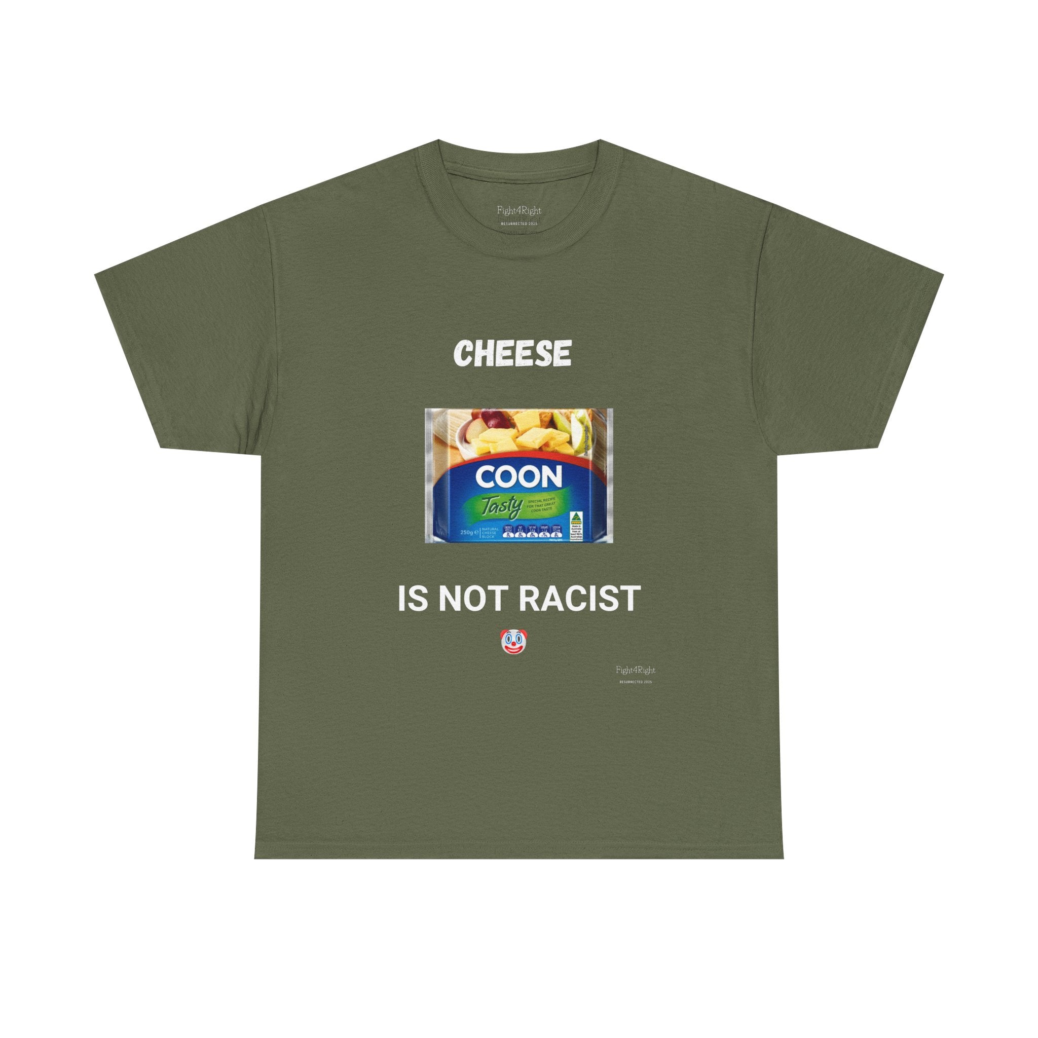Cheese Is Not Racist T-Shirt – Funny Aussie Satire & Common Sense Tee