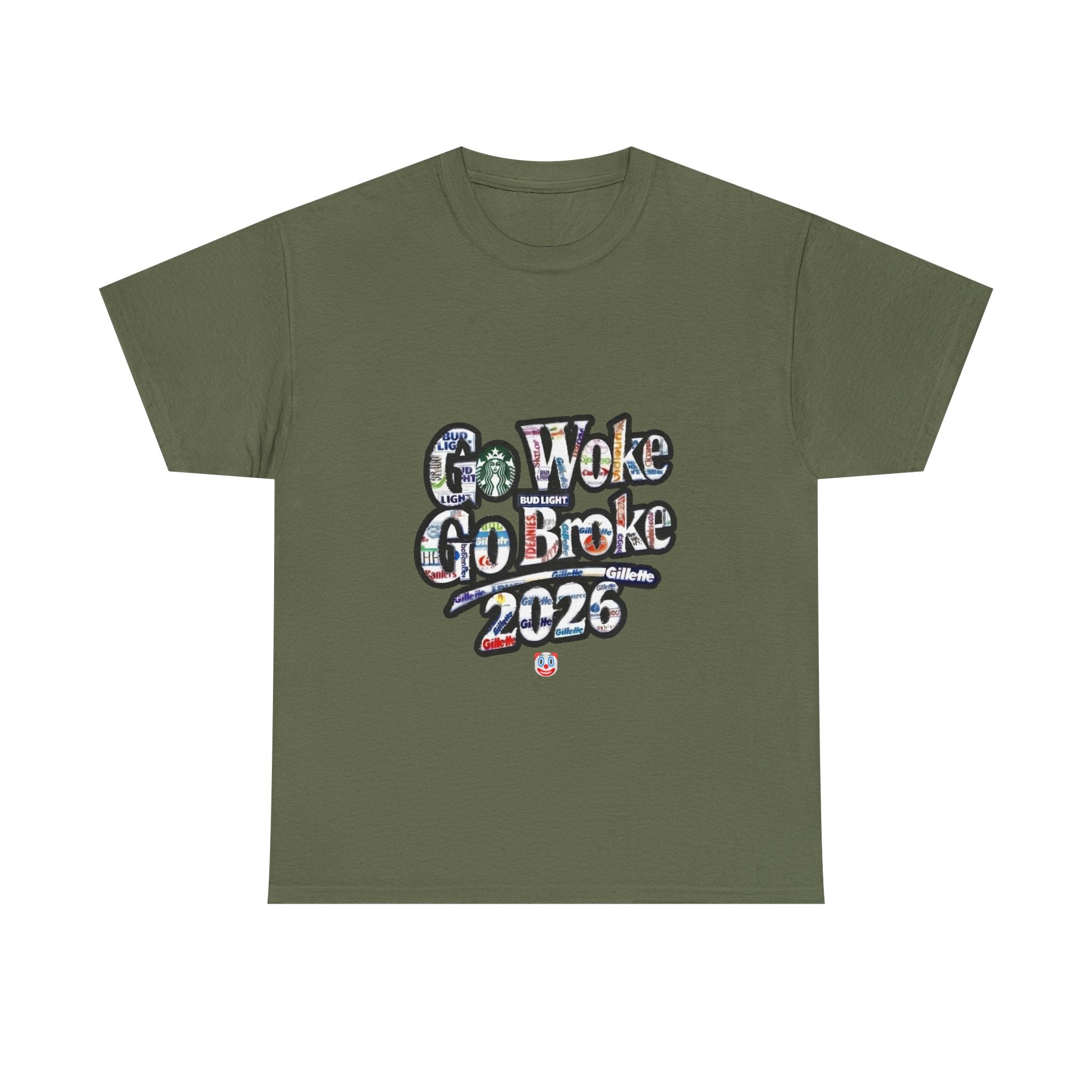 Go Woke Go Broke 2026 T-Shirt – Corporate Satire & Dark Humour Tee