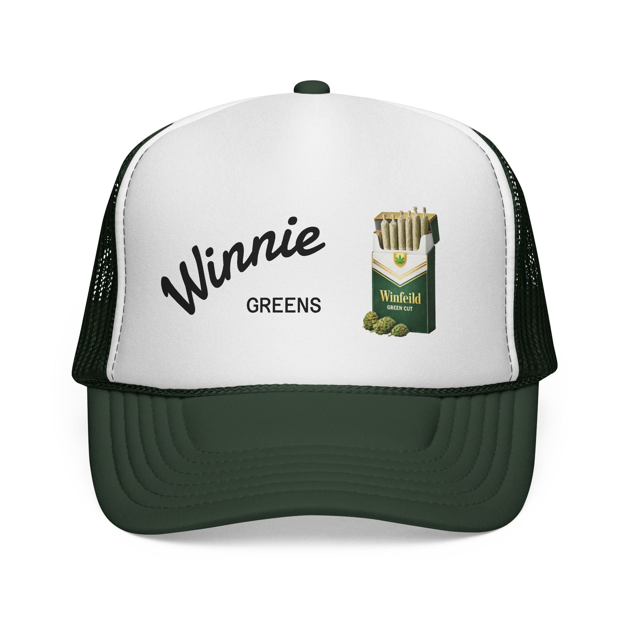 Trucker Cap — "Winnie Greens" Vintage Cigarette Pack Design