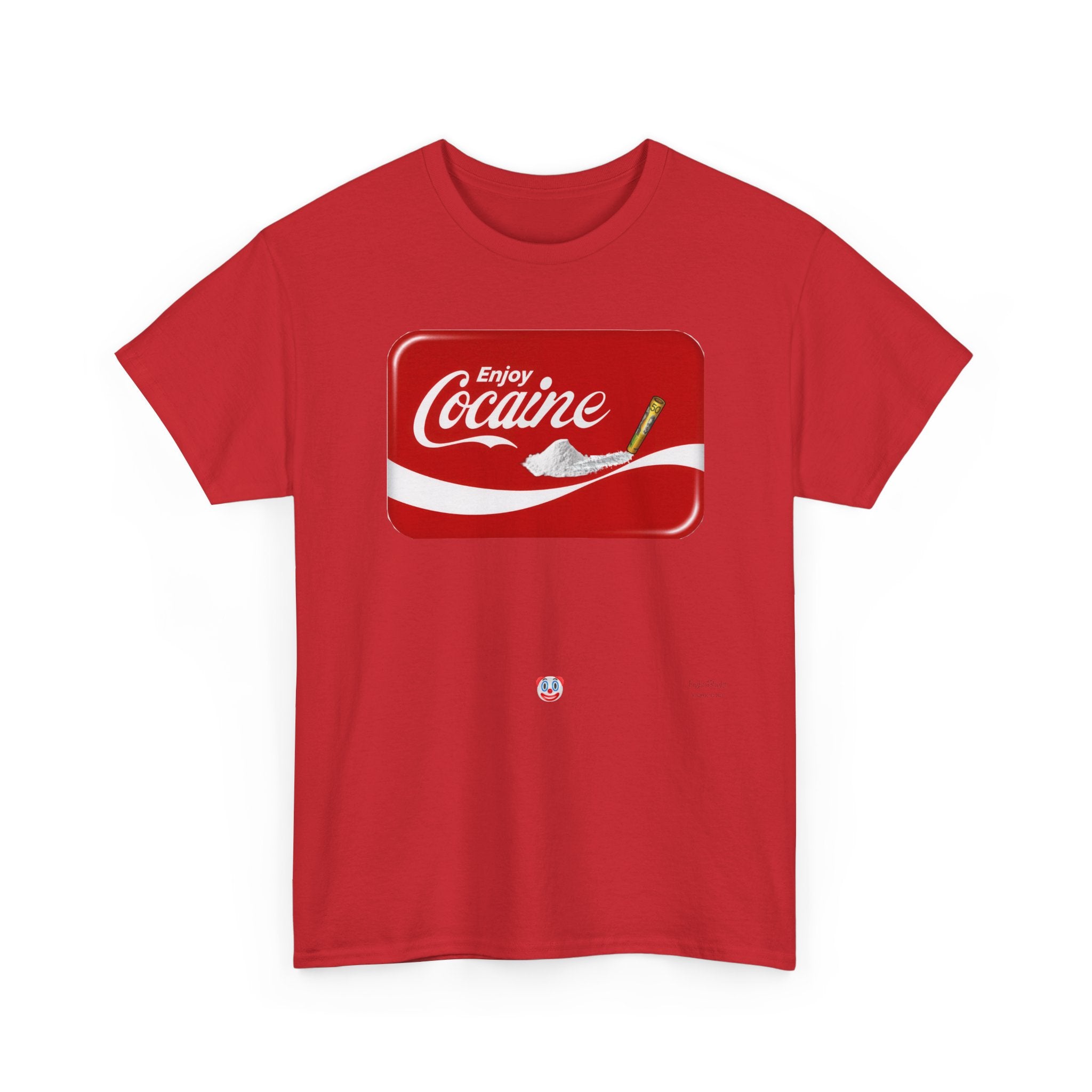 T-Shirt — 'Enjoy Cocaine' Parody Logo Tee