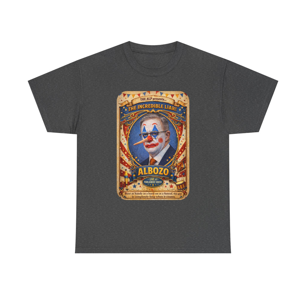ALBOZO The incredible liar! Political satire tee