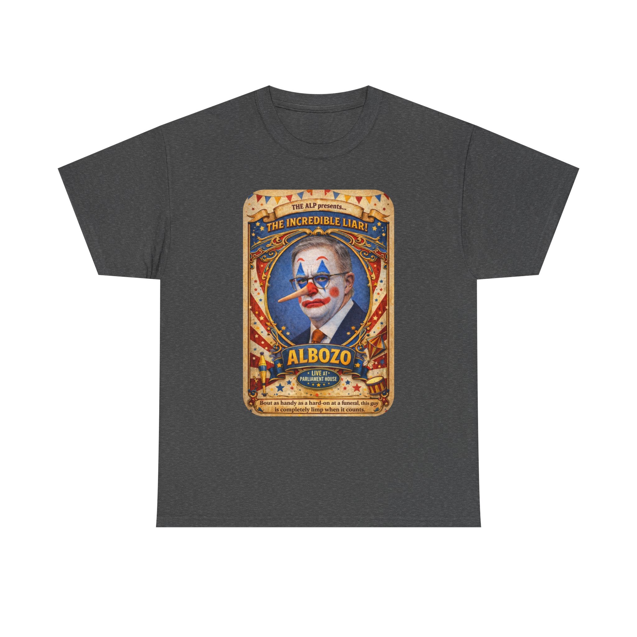 ALBOZO The incredible liar! Political satire tee