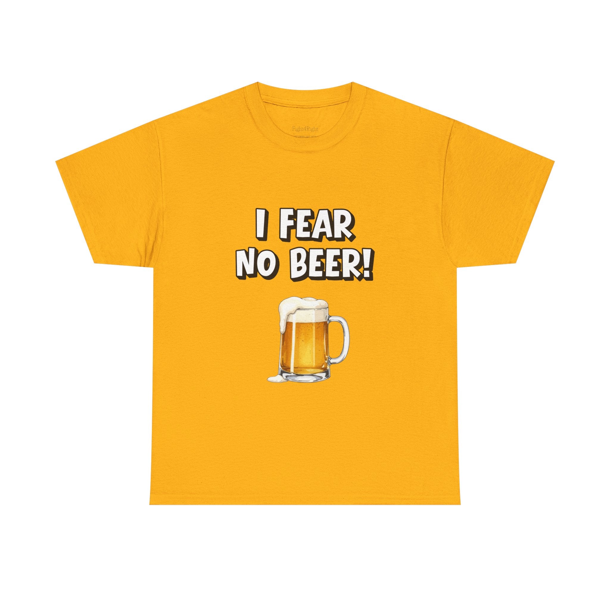 I Fear No Beer T-Shirt – Funny Beer Mug Graphic Tee for Beer Lovers