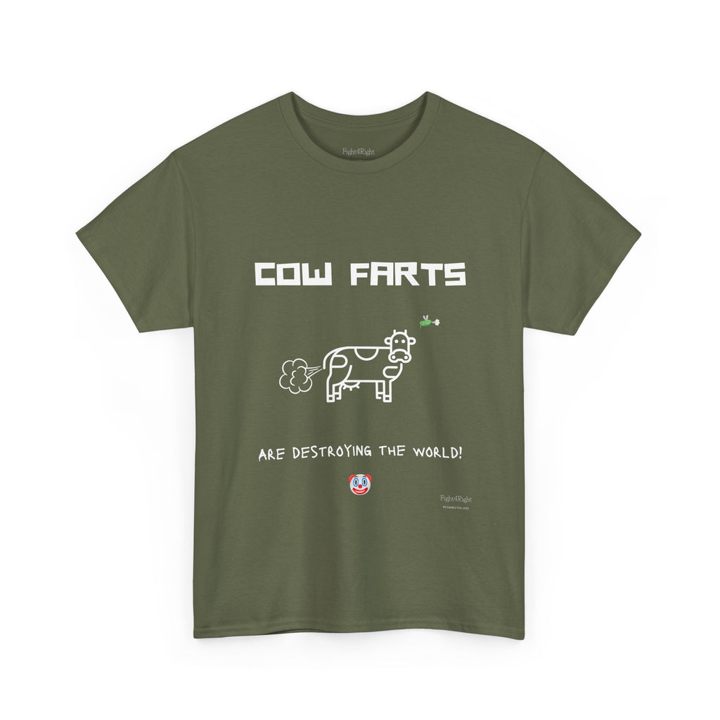 Cow Farts Are Destroying the World T-Shirt – Funny Climate Satire Tee