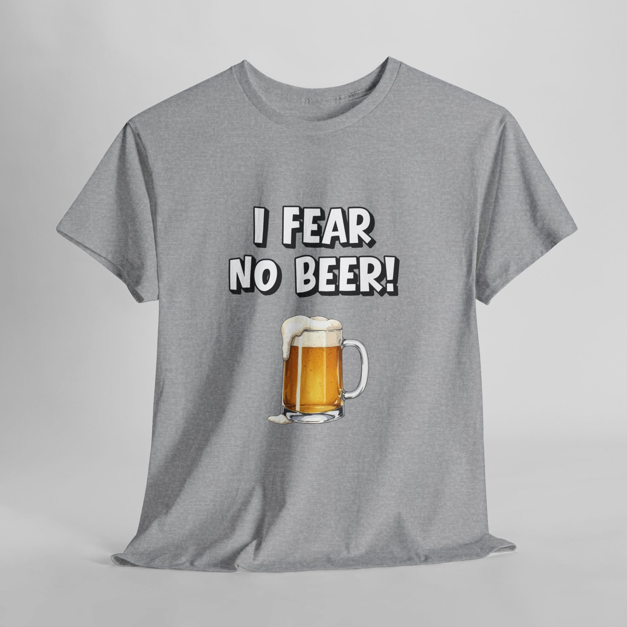 I Fear No Beer T-Shirt – Funny Beer Mug Graphic Tee for Beer Lovers