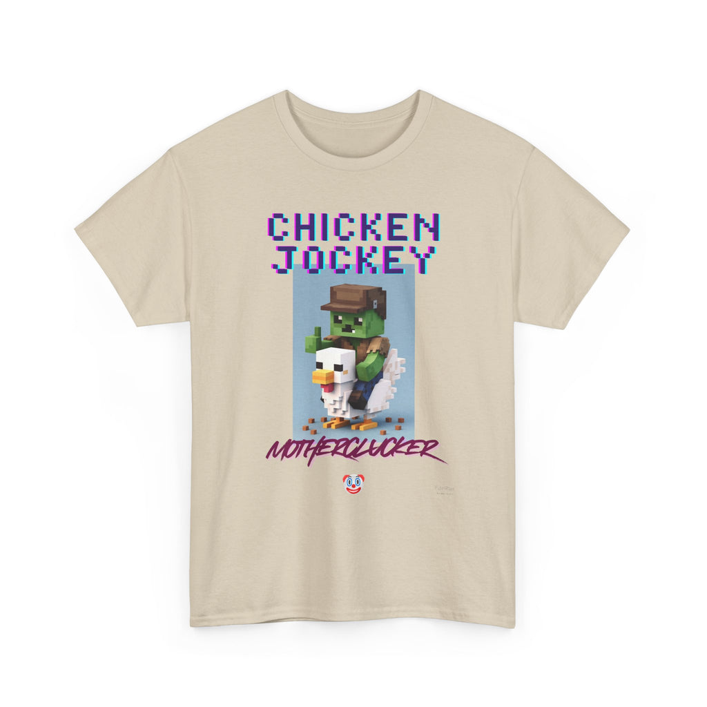 Chicken Jockey Motherclucker T-Shirt – Funny Minecraft Parody Gamer Tee