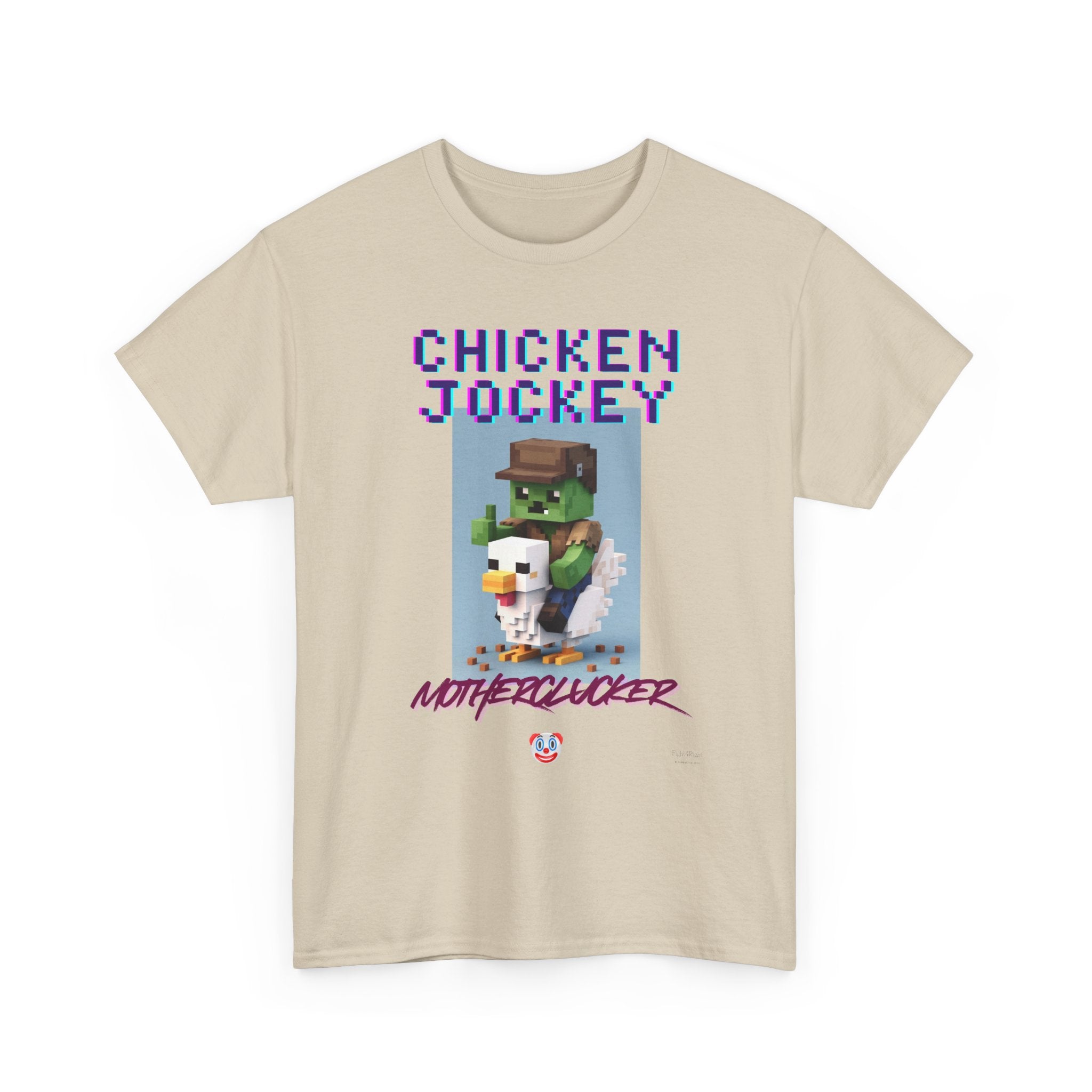 Chicken Jockey Motherclucker T-Shirt – Funny Minecraft Parody Gamer Tee