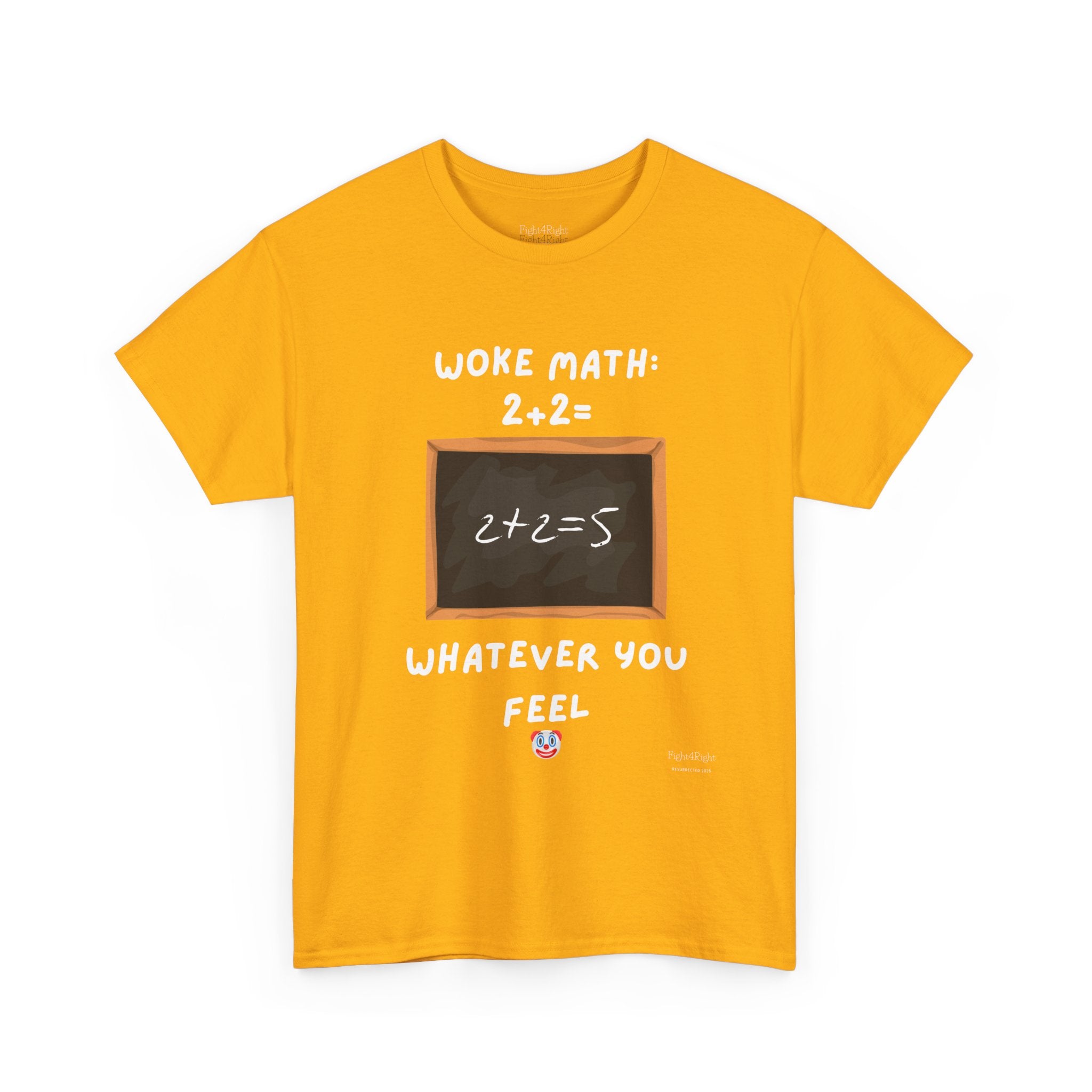 Woke Math: 2 + 2 = Whatever You Feel – Satirical Statement T-Shirt