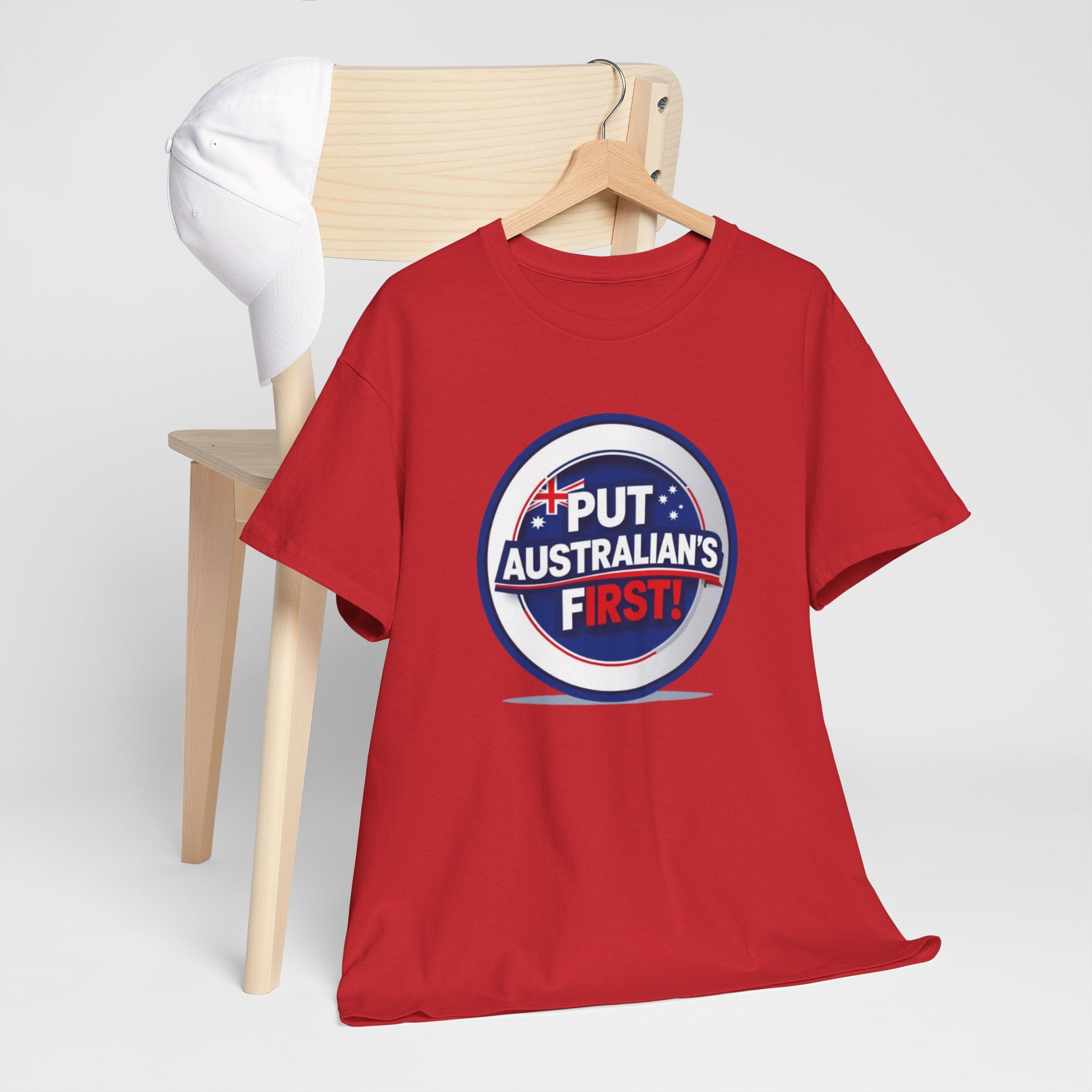 Put Australians First T-Shirt — Patriotic Australia Vote Tee