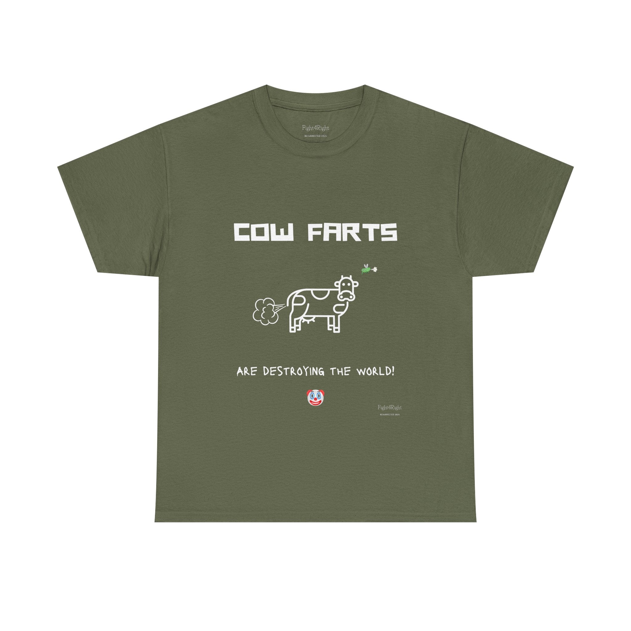 Cow Farts Are Destroying the World T-Shirt – Funny Climate Satire Tee