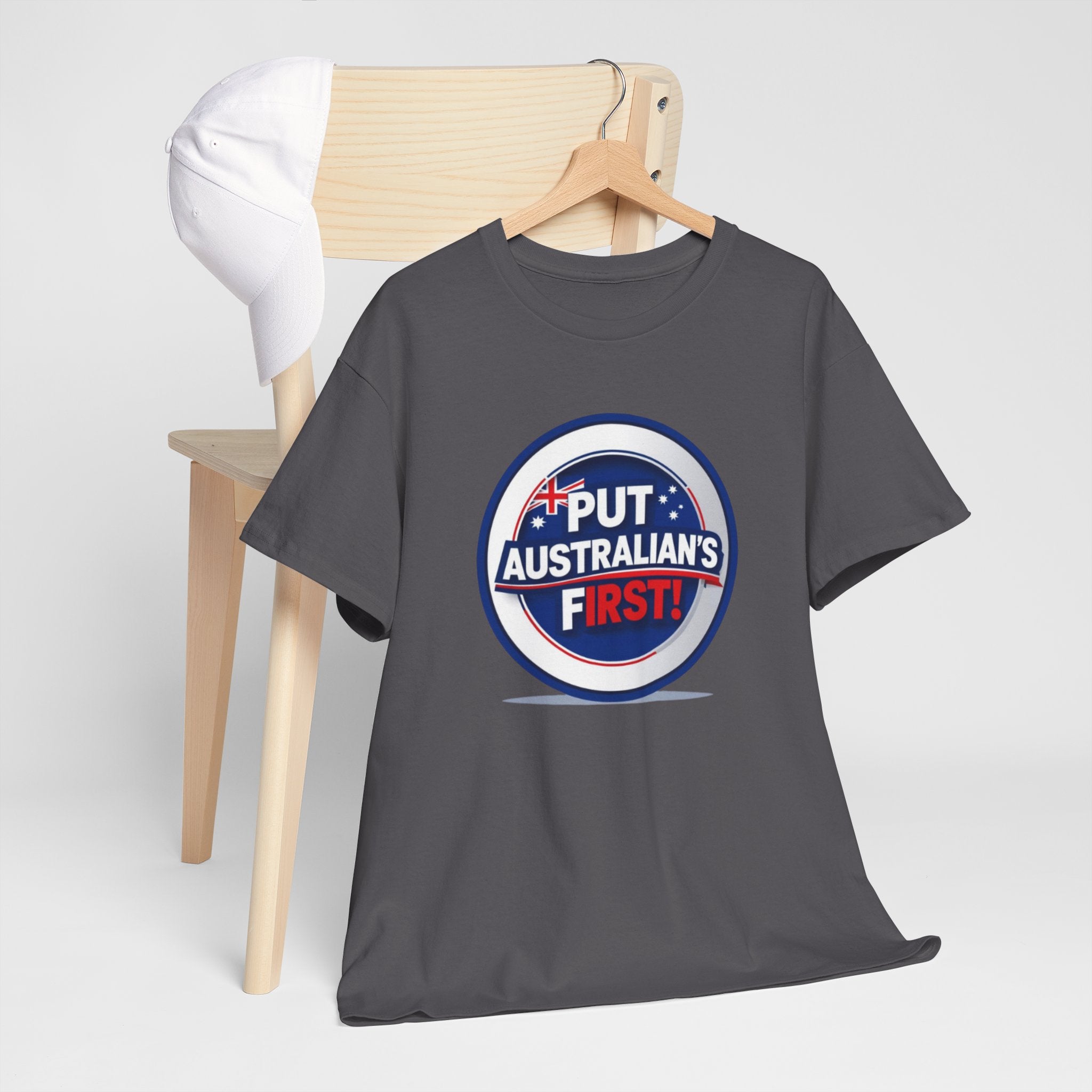 Put Australians First T-Shirt — Patriotic Australia Vote Tee