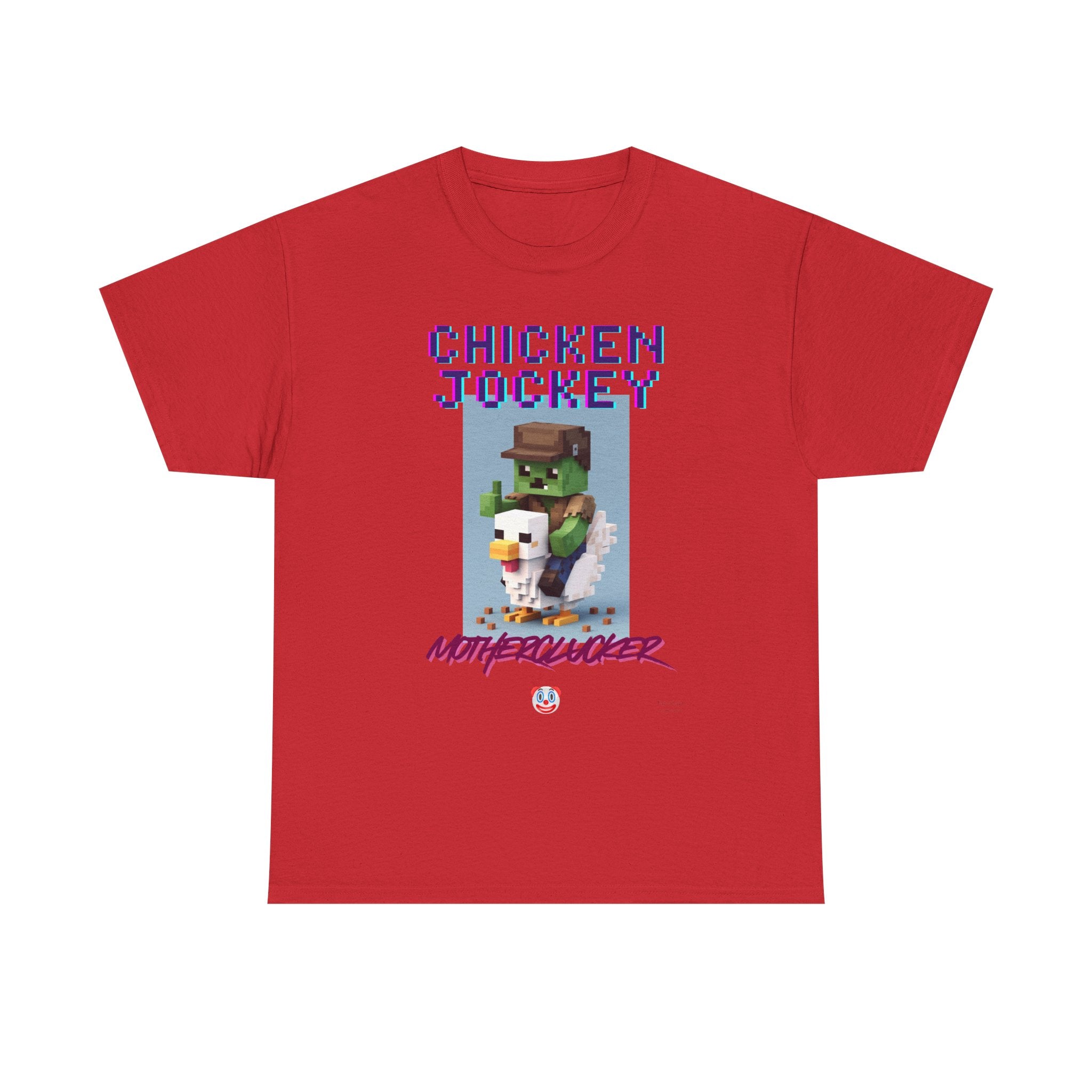 Chicken Jockey Motherclucker T-Shirt – Funny Minecraft Parody Gamer Tee