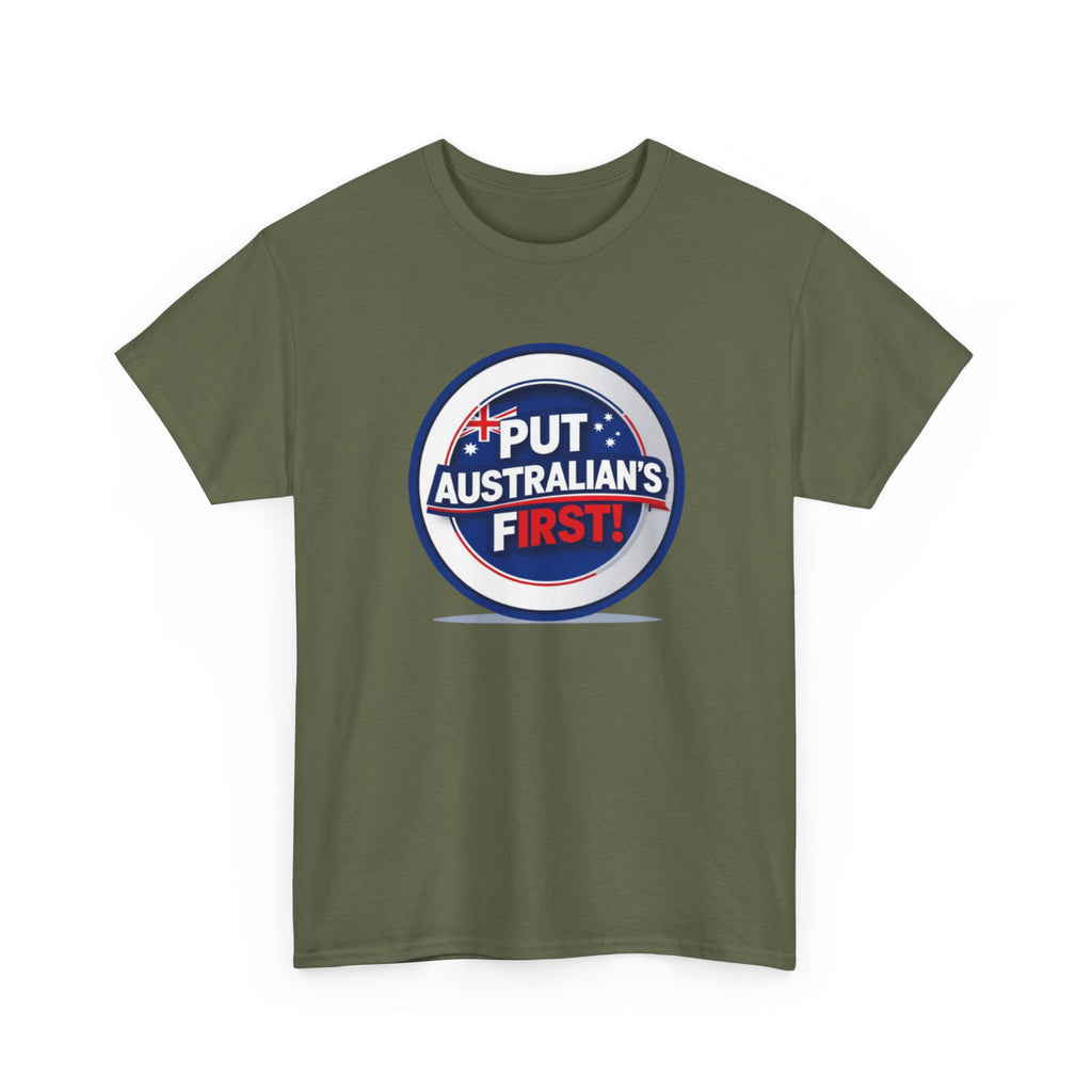 Put Australians First T-Shirt — Patriotic Australia Vote Tee