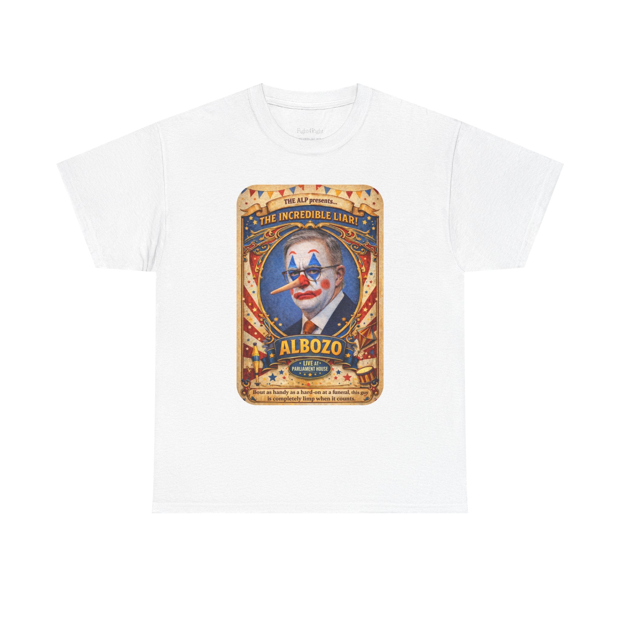 ALBOZO The incredible liar! Political satire tee