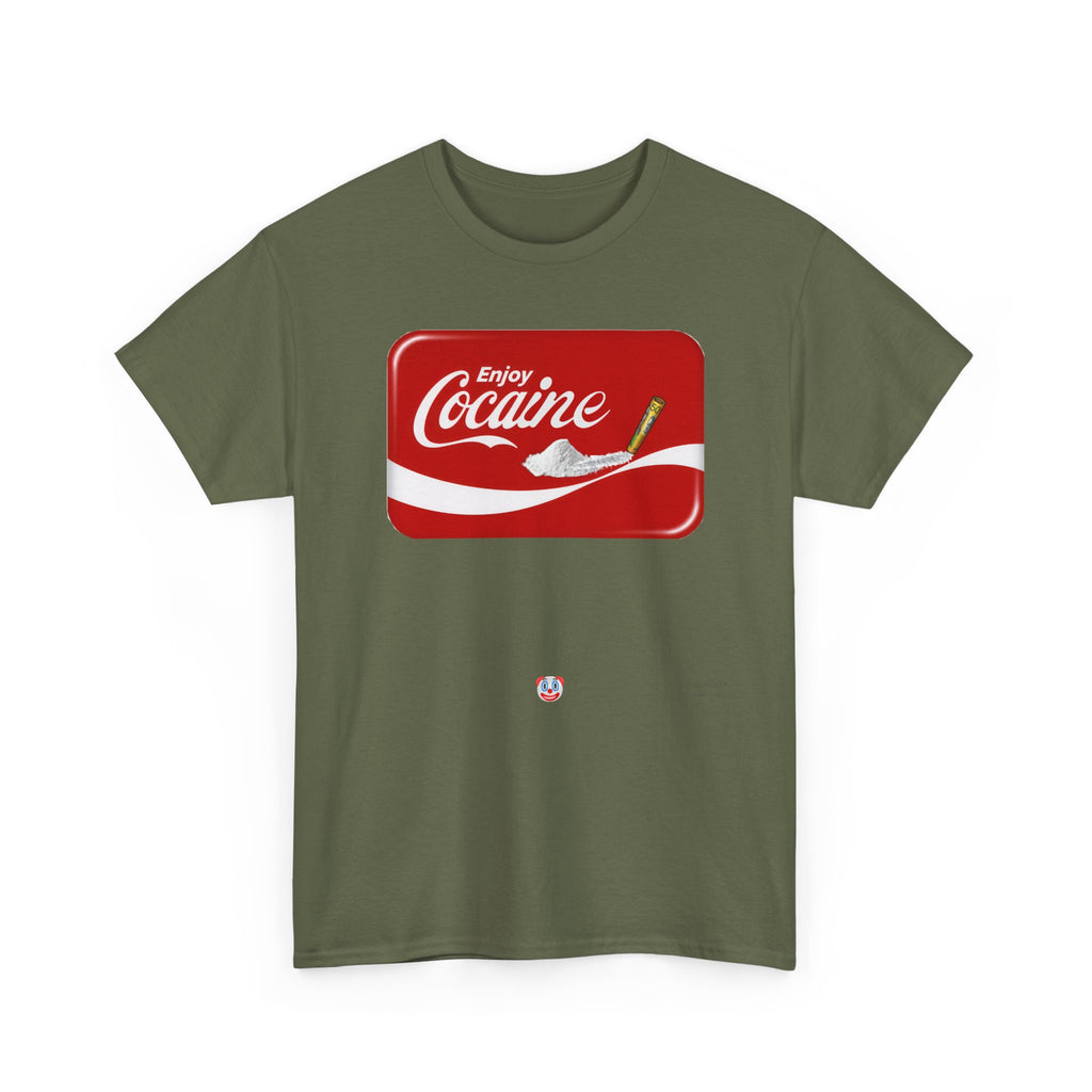 T-Shirt — 'Enjoy Cocaine' Parody Logo Tee