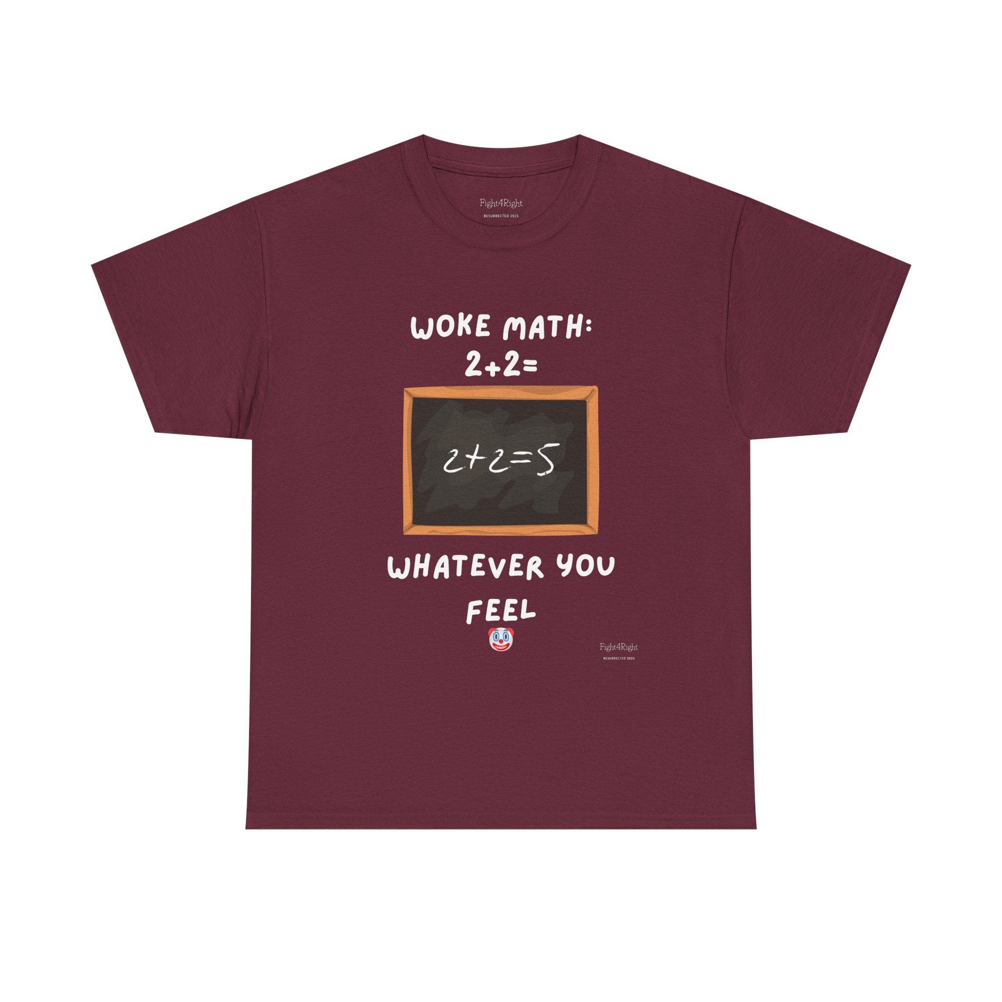 Woke Math: 2 + 2 = Whatever You Feel – Satirical Statement T-Shirt
