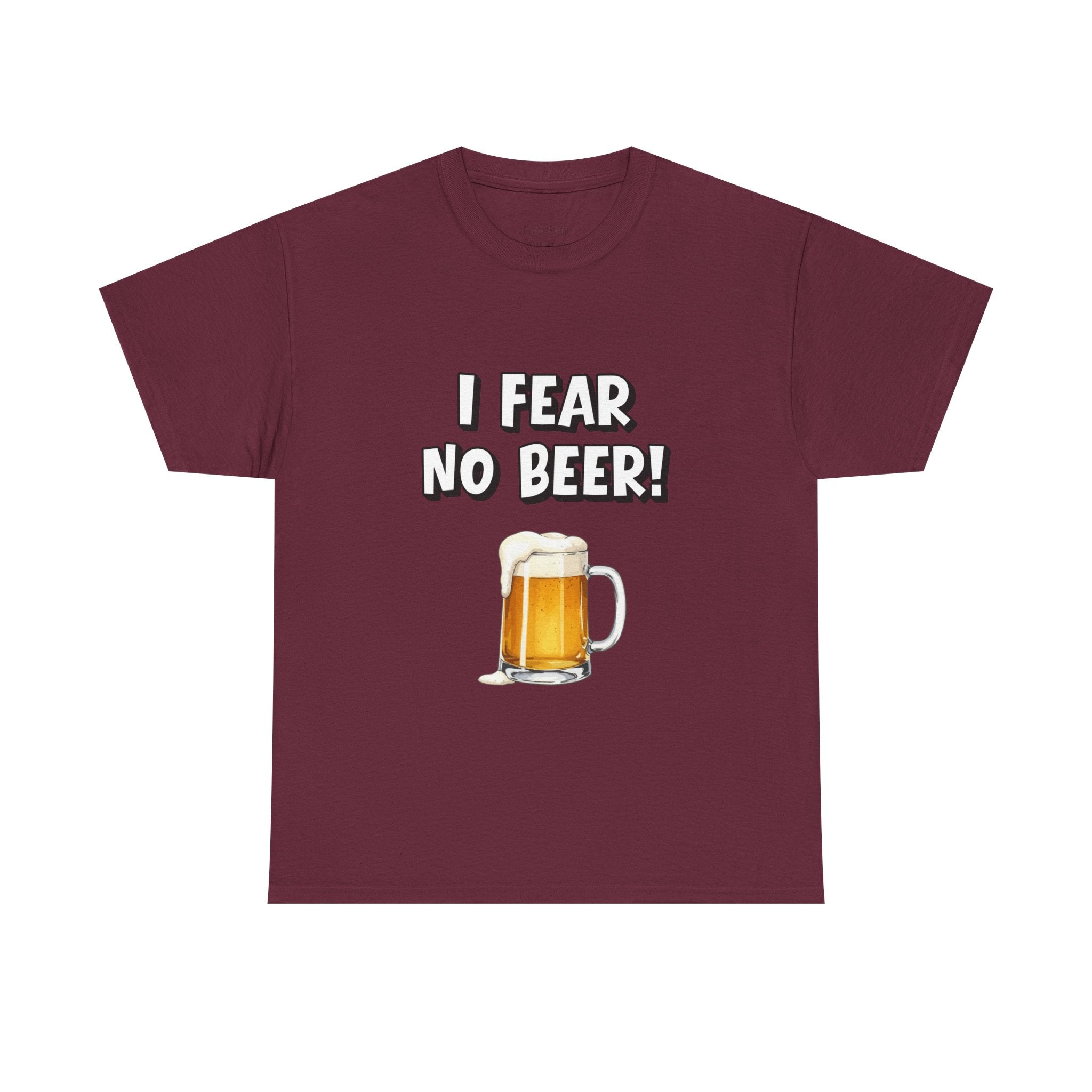I Fear No Beer T-Shirt – Funny Beer Mug Graphic Tee for Beer Lovers