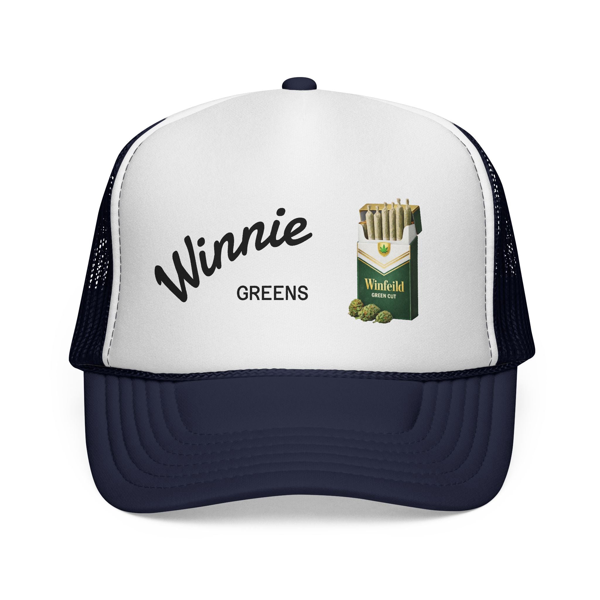 Trucker Cap — "Winnie Greens" Vintage Cigarette Pack Design