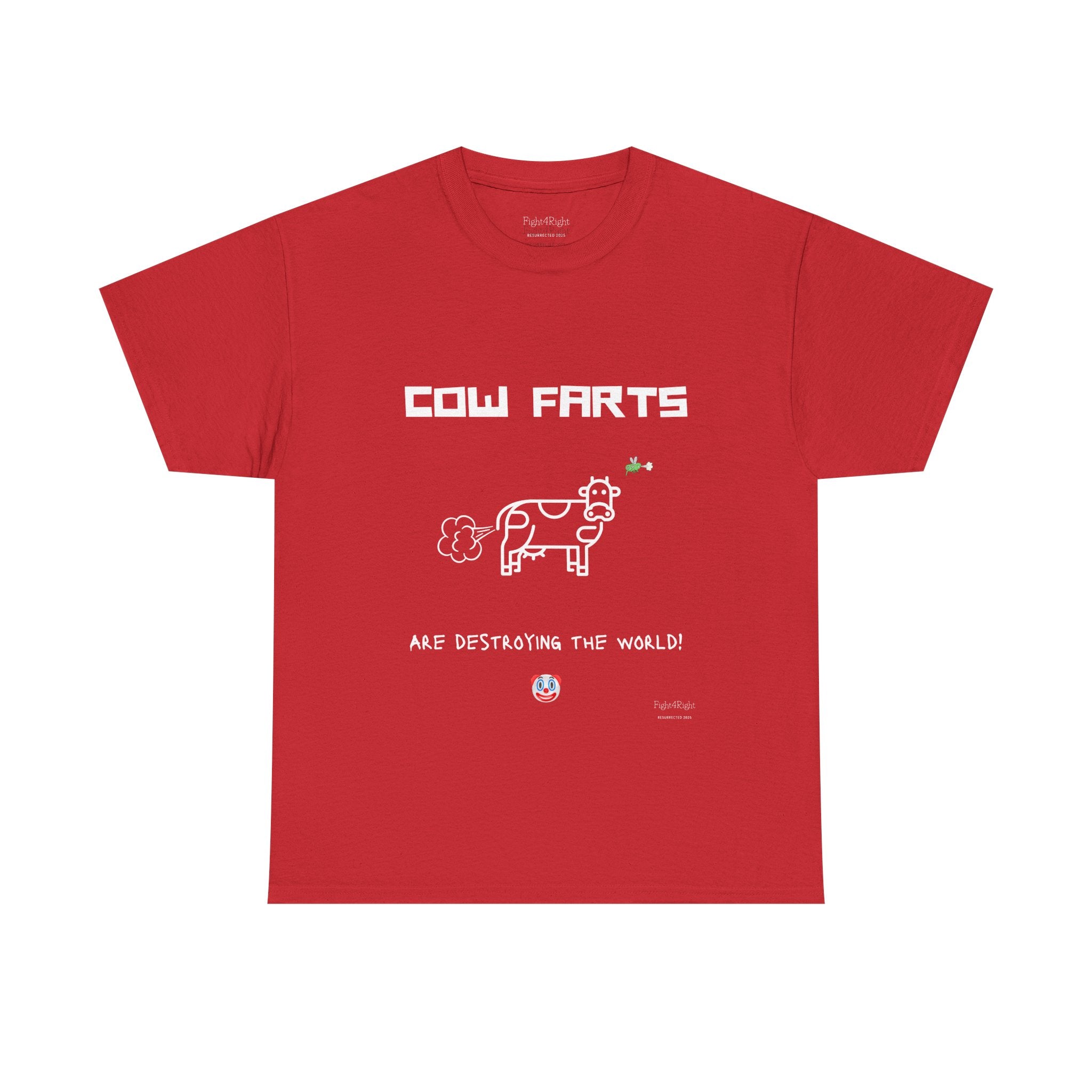 Cow Farts Are Destroying the World T-Shirt – Funny Climate Satire Tee