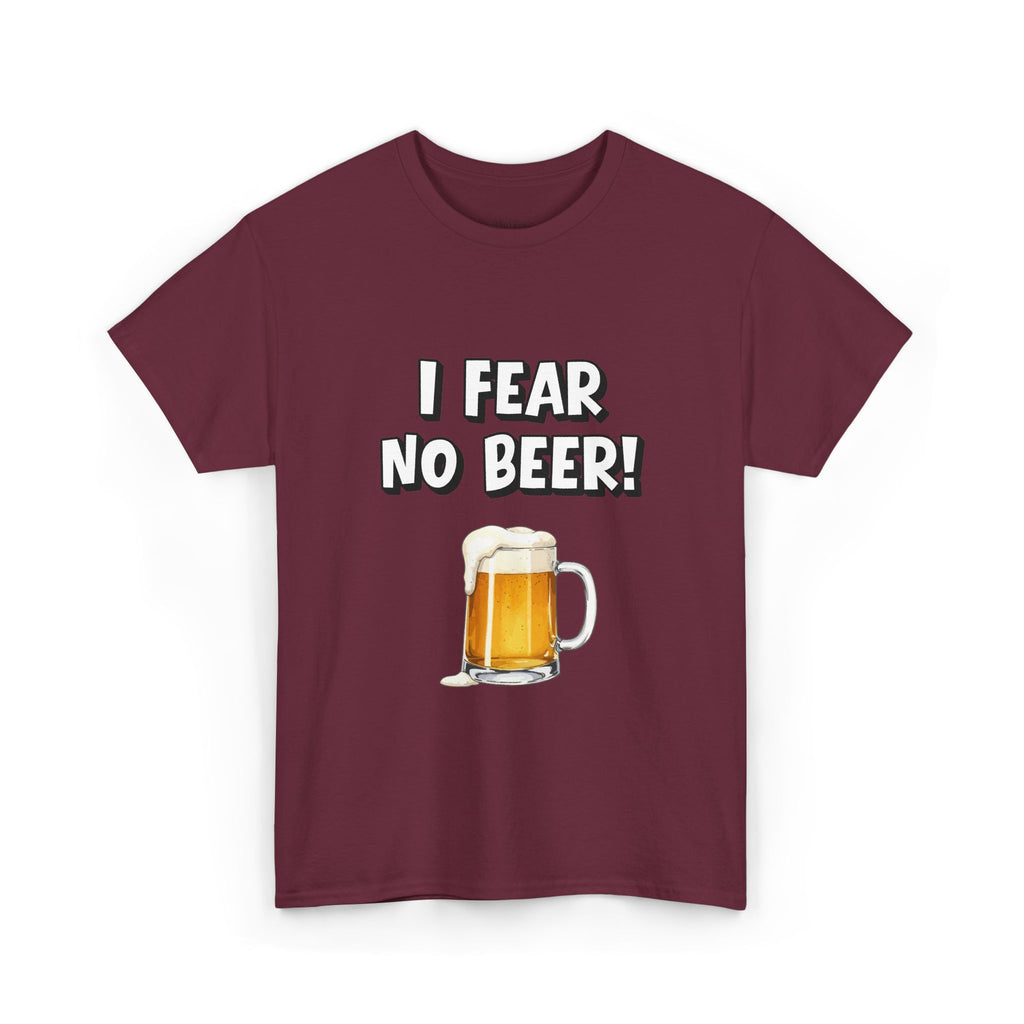 I Fear No Beer T-Shirt – Funny Beer Mug Graphic Tee for Beer Lovers