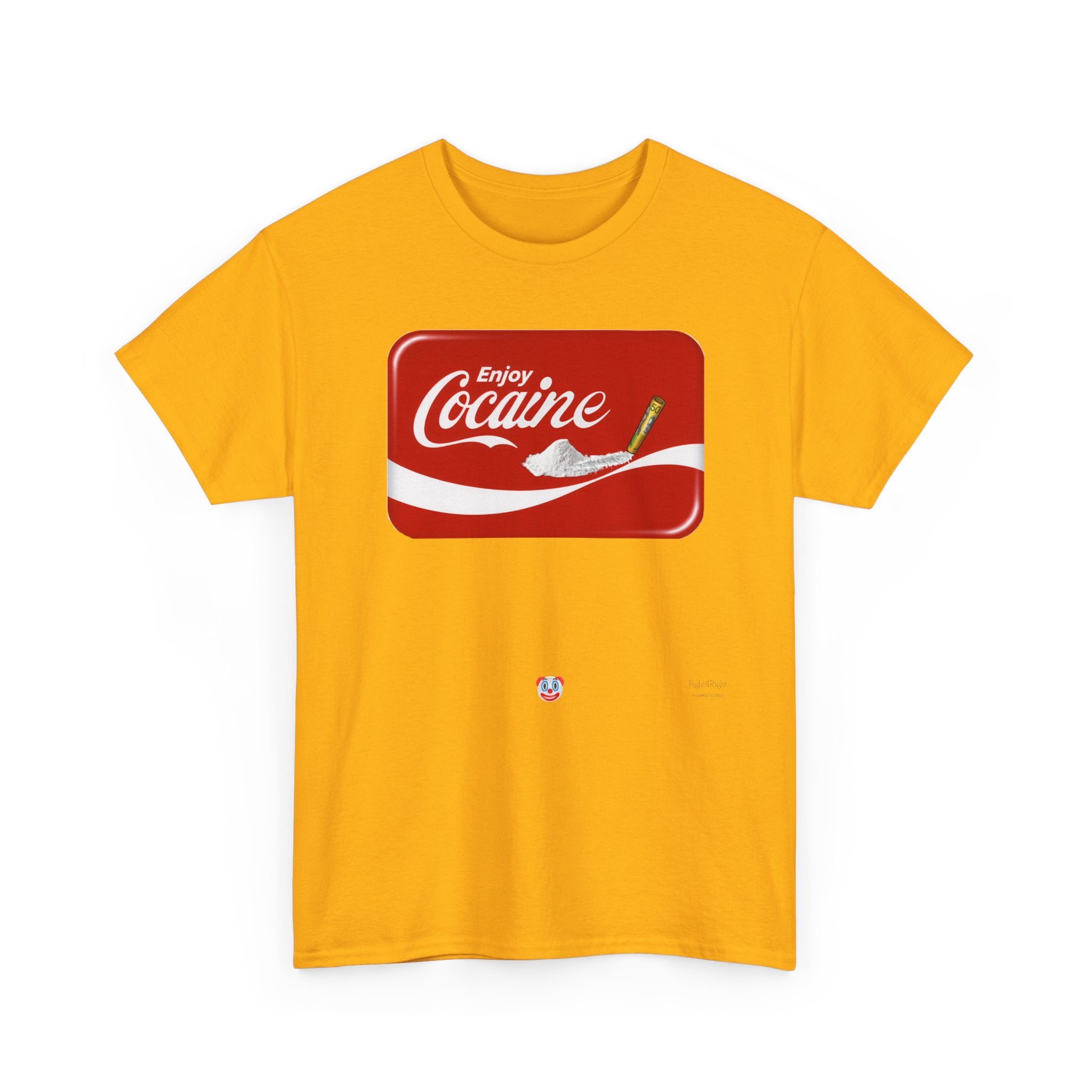 T-Shirt — 'Enjoy Cocaine' Parody Logo Tee