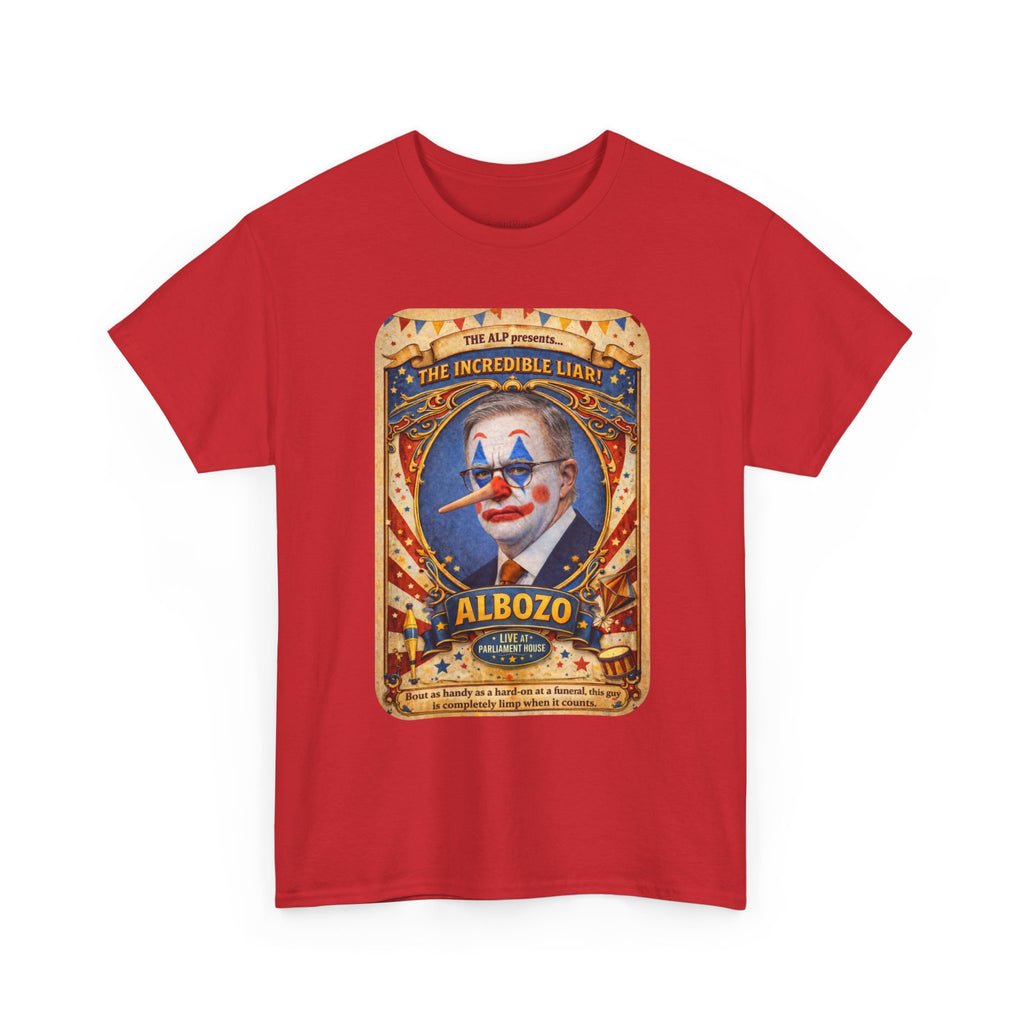 ALBOZO The incredible liar! Political satire tee