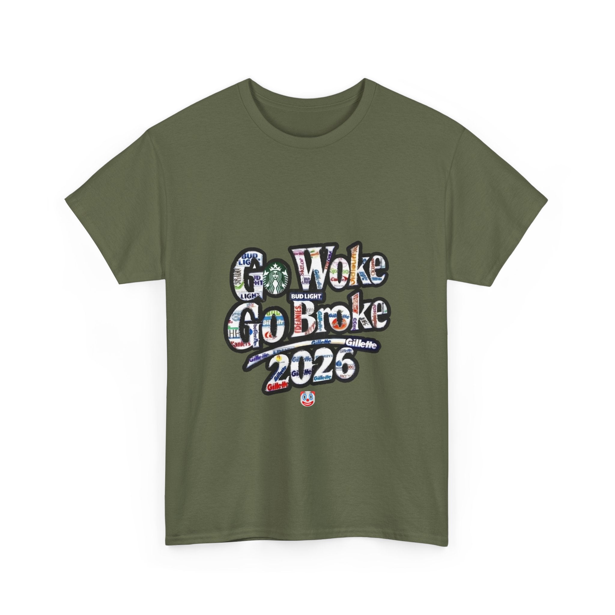 Go Woke Go Broke 2026 T-Shirt – Corporate Satire & Dark Humour Tee