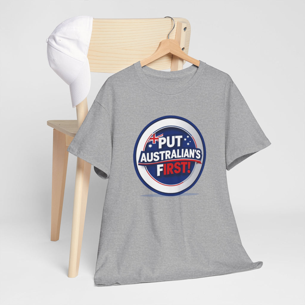 Put Australians First T-Shirt — Patriotic Australia Vote Tee