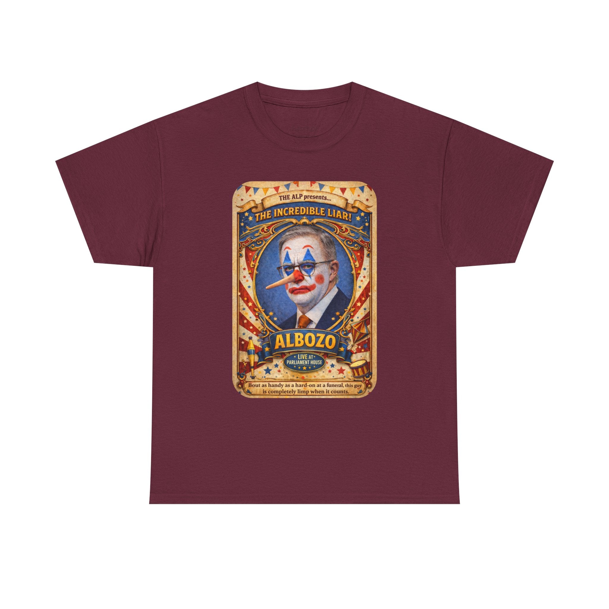ALBOZO The incredible liar! Political satire tee