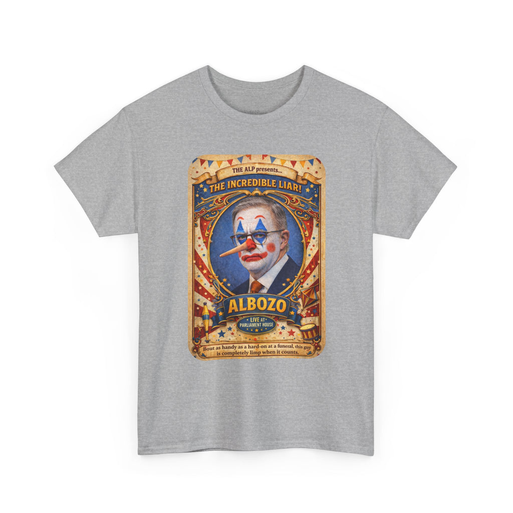ALBOZO The incredible liar! Political satire tee