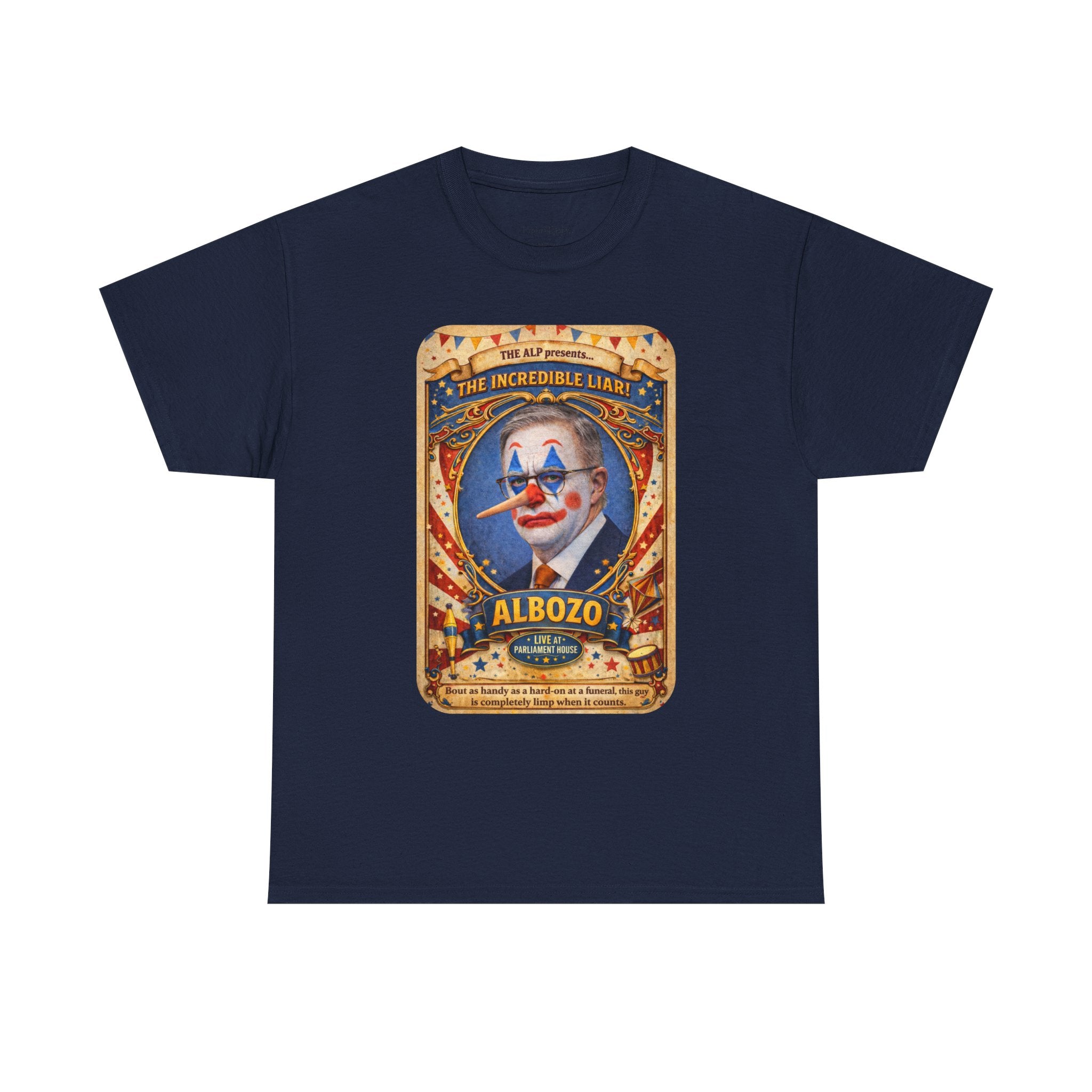 ALBOZO The incredible liar! Political satire tee