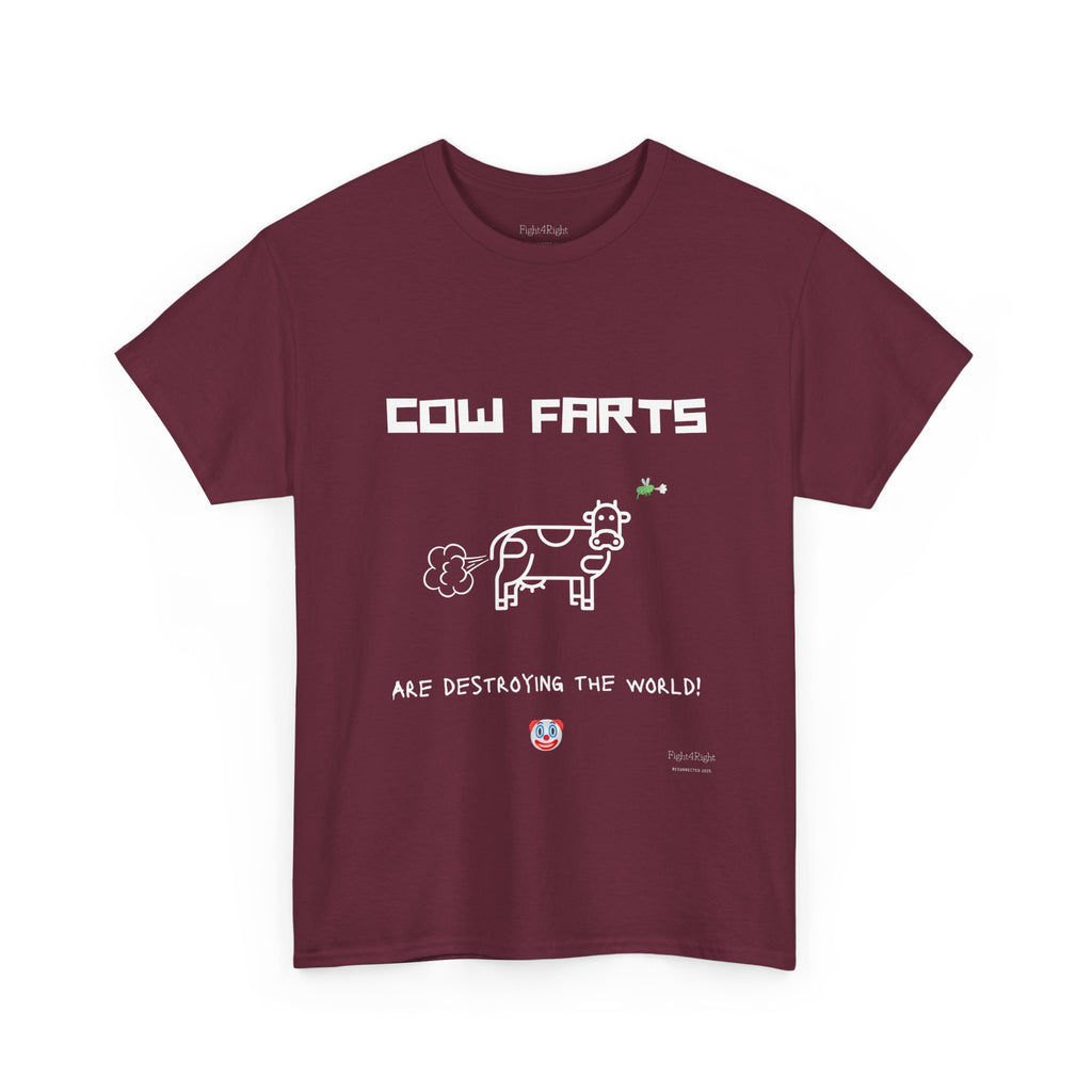 Cow Farts Are Destroying the World T-Shirt – Funny Climate Satire Tee