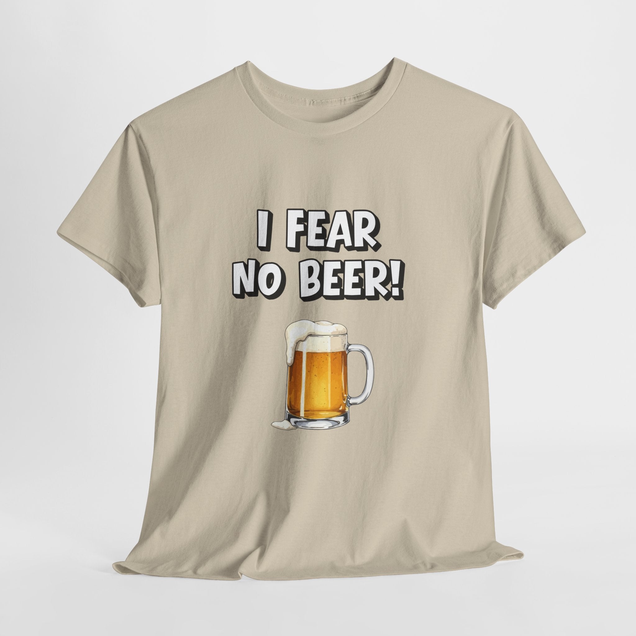 I Fear No Beer T-Shirt – Funny Beer Mug Graphic Tee for Beer Lovers