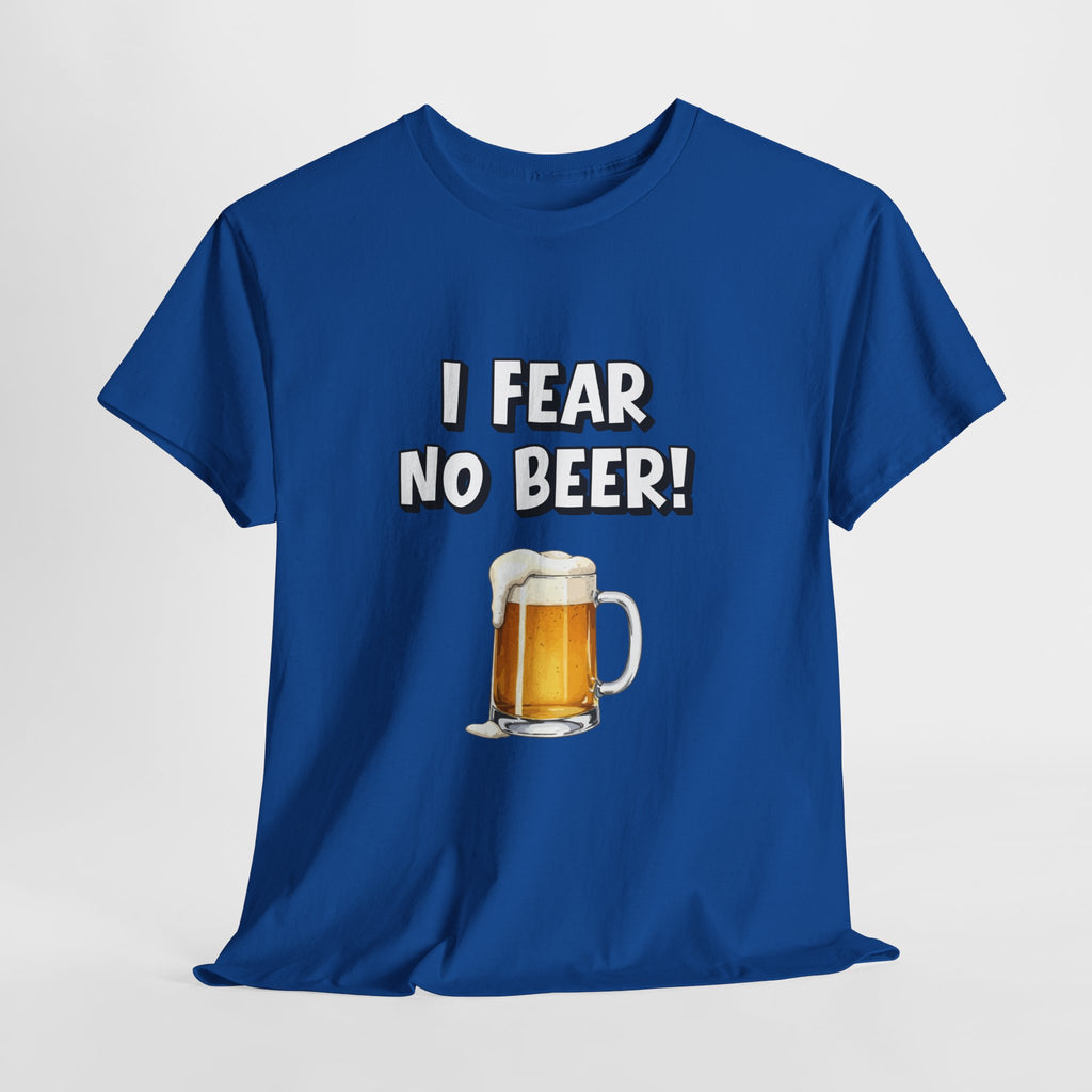 I Fear No Beer T-Shirt – Funny Beer Mug Graphic Tee for Beer Lovers