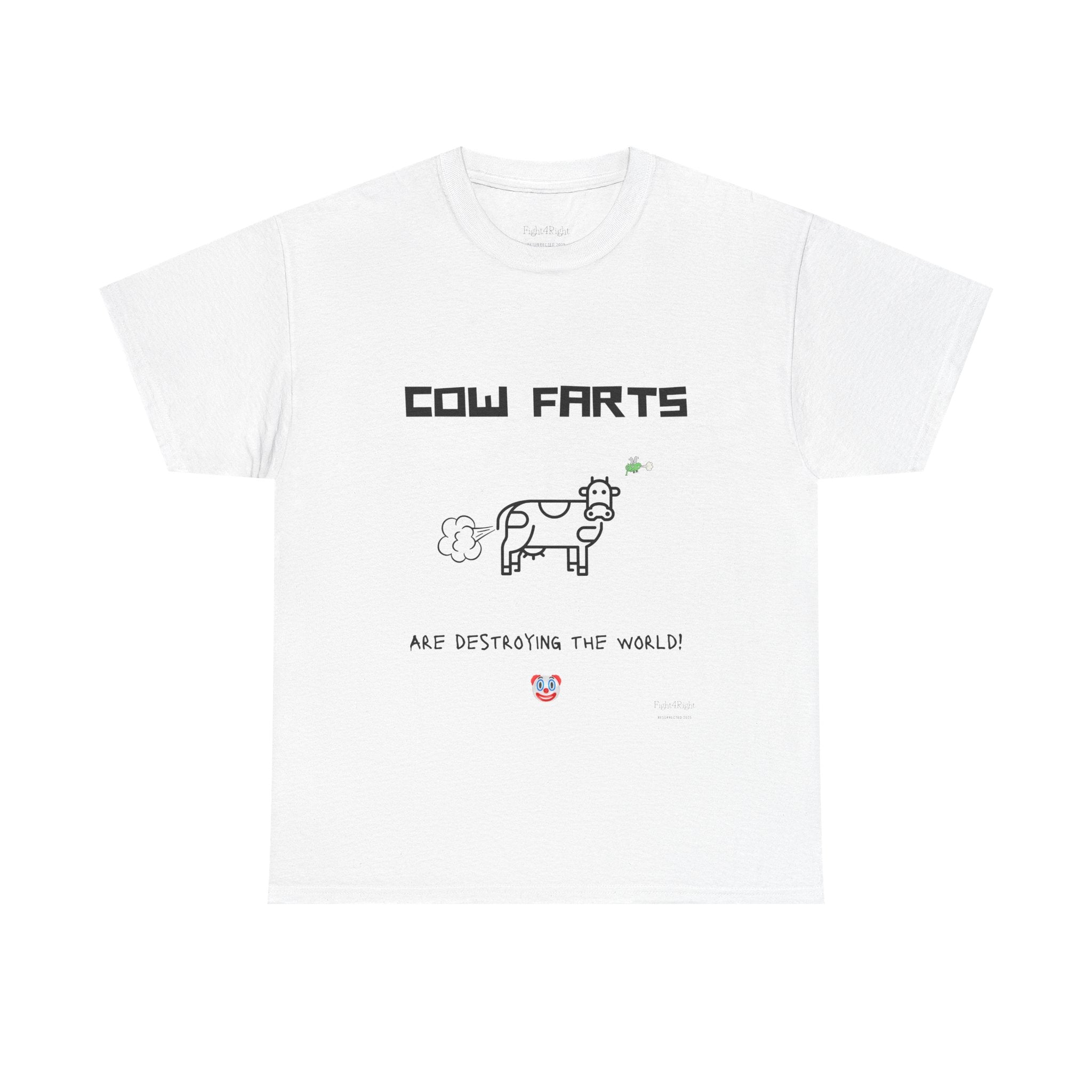 Cow Farts Are Destroying the World T-Shirt – Funny Climate Satire Tee