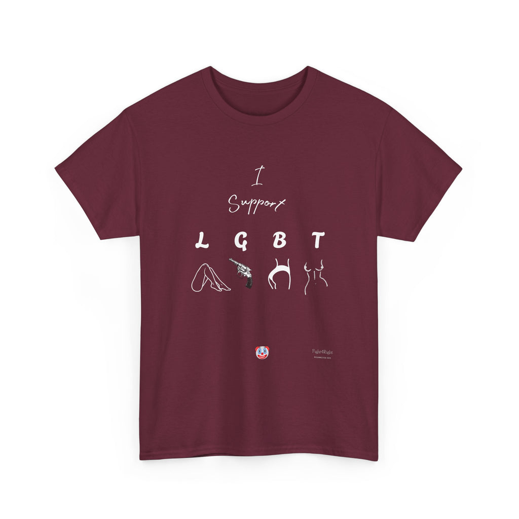 I SUPPORT LGBT T-Shirt | Cheeky Aussie Visual Pun