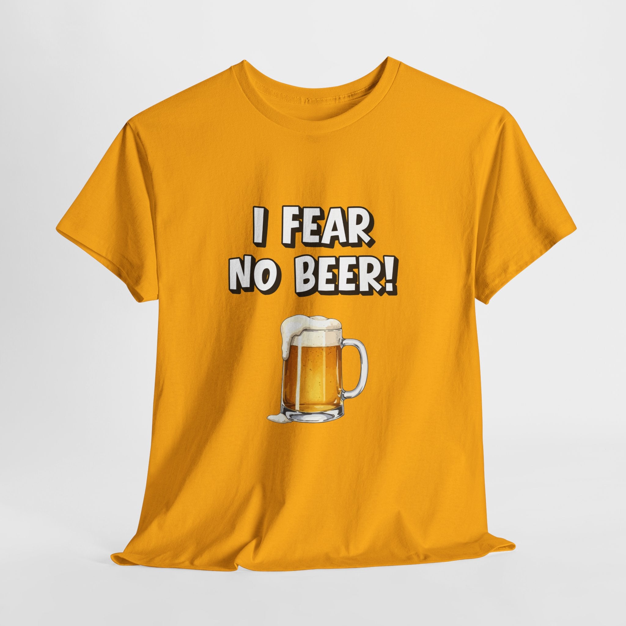 I Fear No Beer T-Shirt – Funny Beer Mug Graphic Tee for Beer Lovers