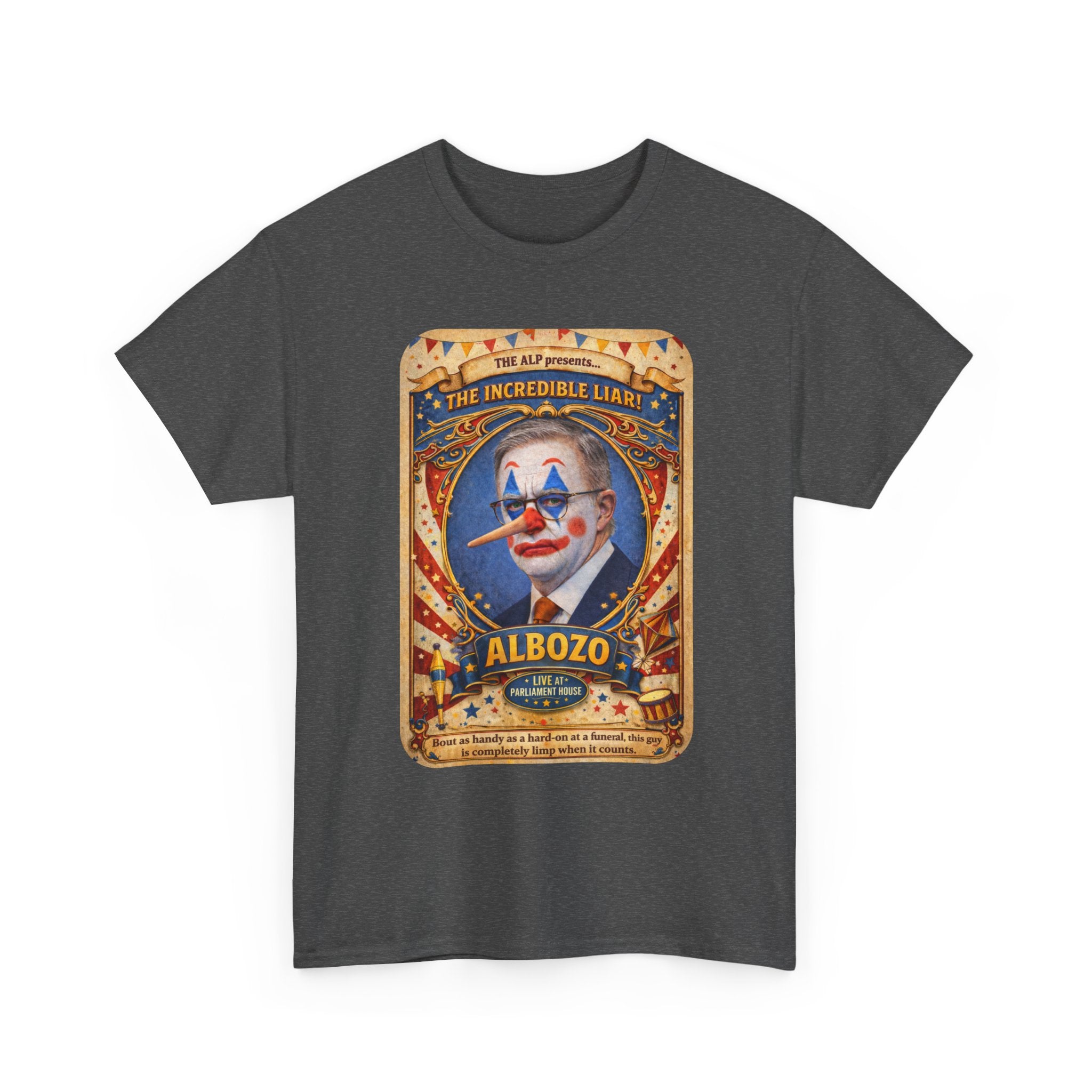 ALBOZO The incredible liar! Political satire tee