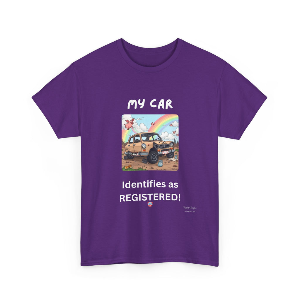 My Car Identifies As Registered – Funny Car Humor Tee