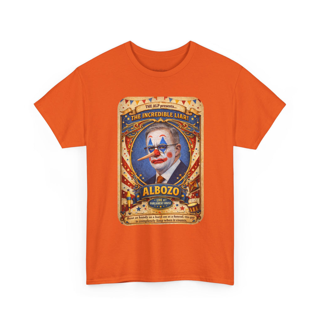 ALBOZO The incredible liar! Political satire tee