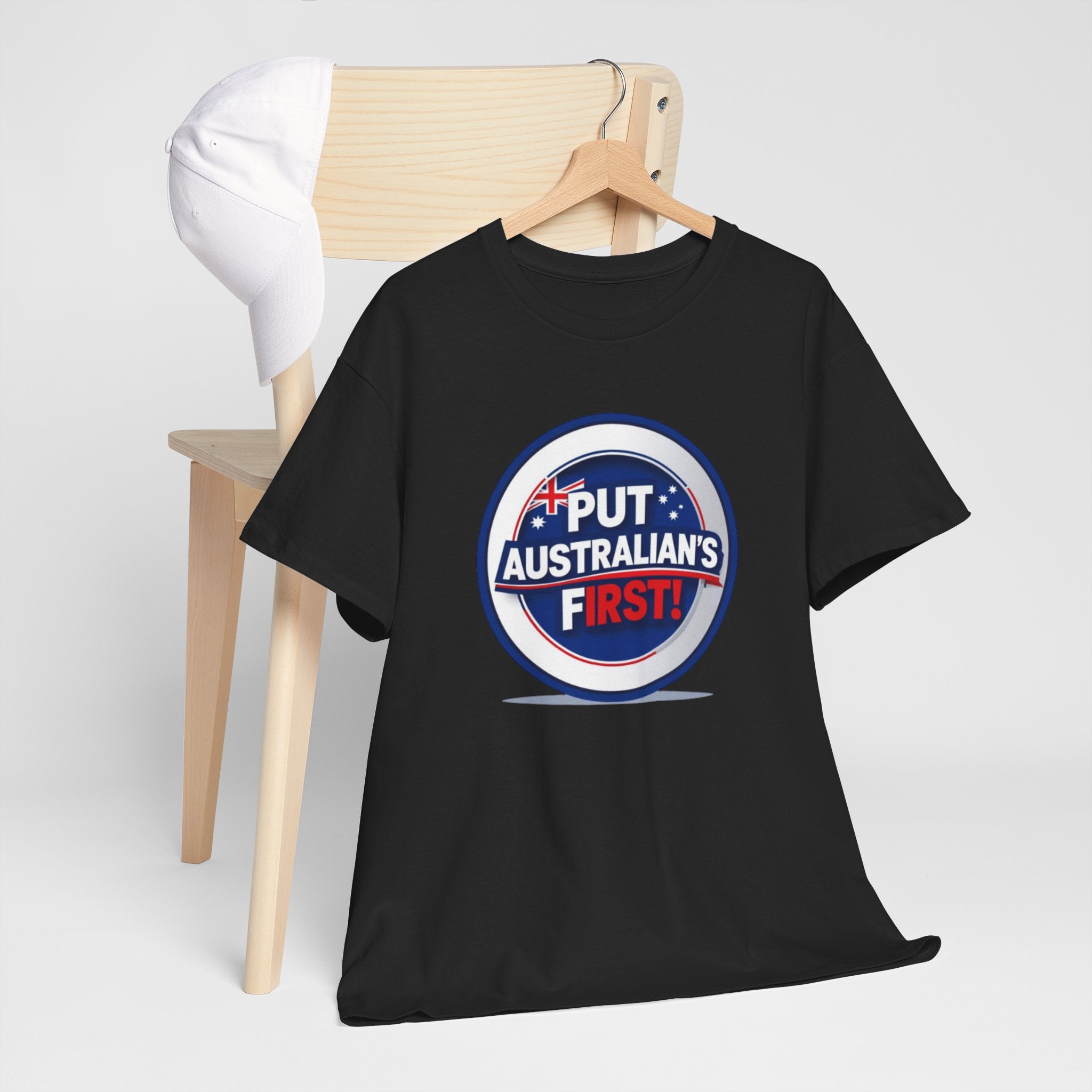 Put Australians First T-Shirt — Patriotic Australia Vote Tee