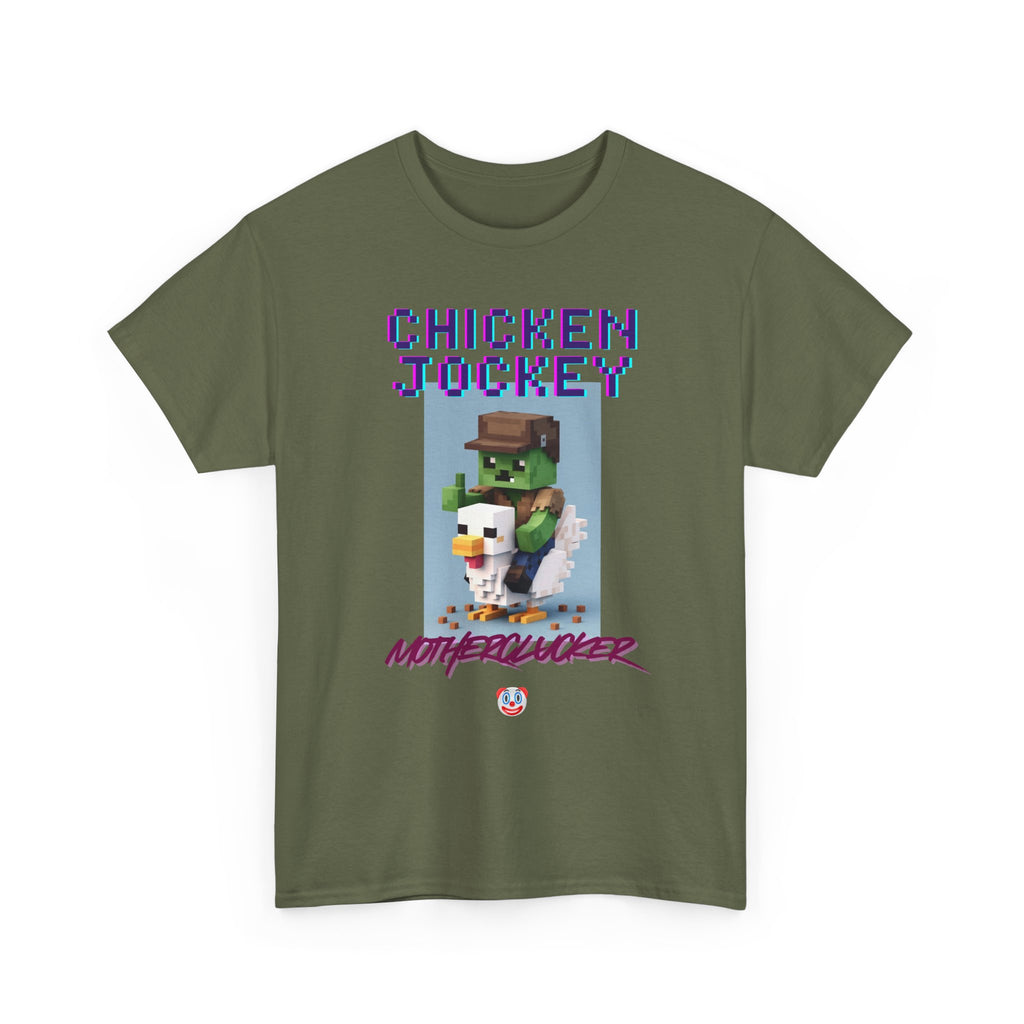 Chicken Jockey Motherclucker T-Shirt – Funny Minecraft Parody Gamer Tee
