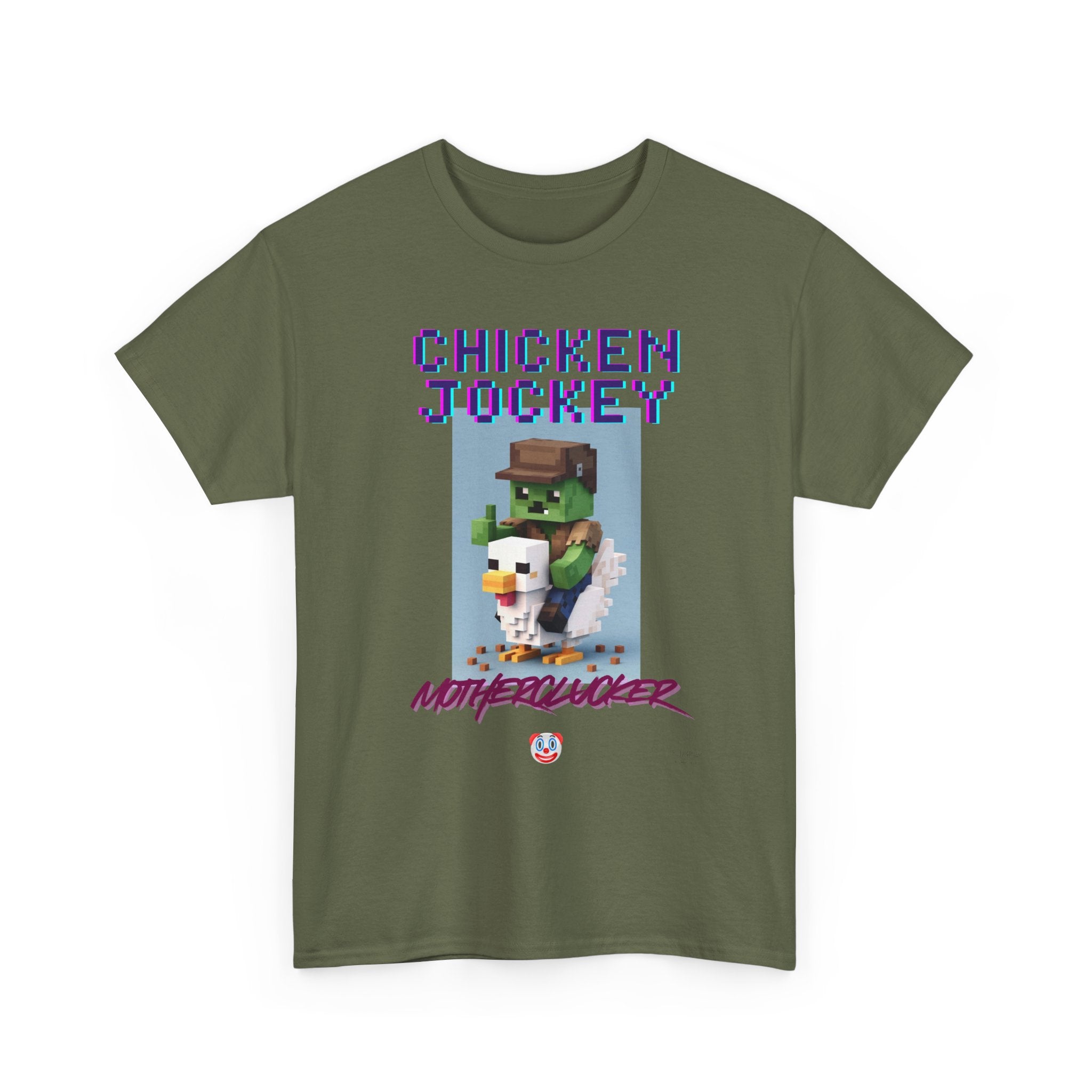 Chicken Jockey Motherclucker T-Shirt – Funny Minecraft Parody Gamer Tee